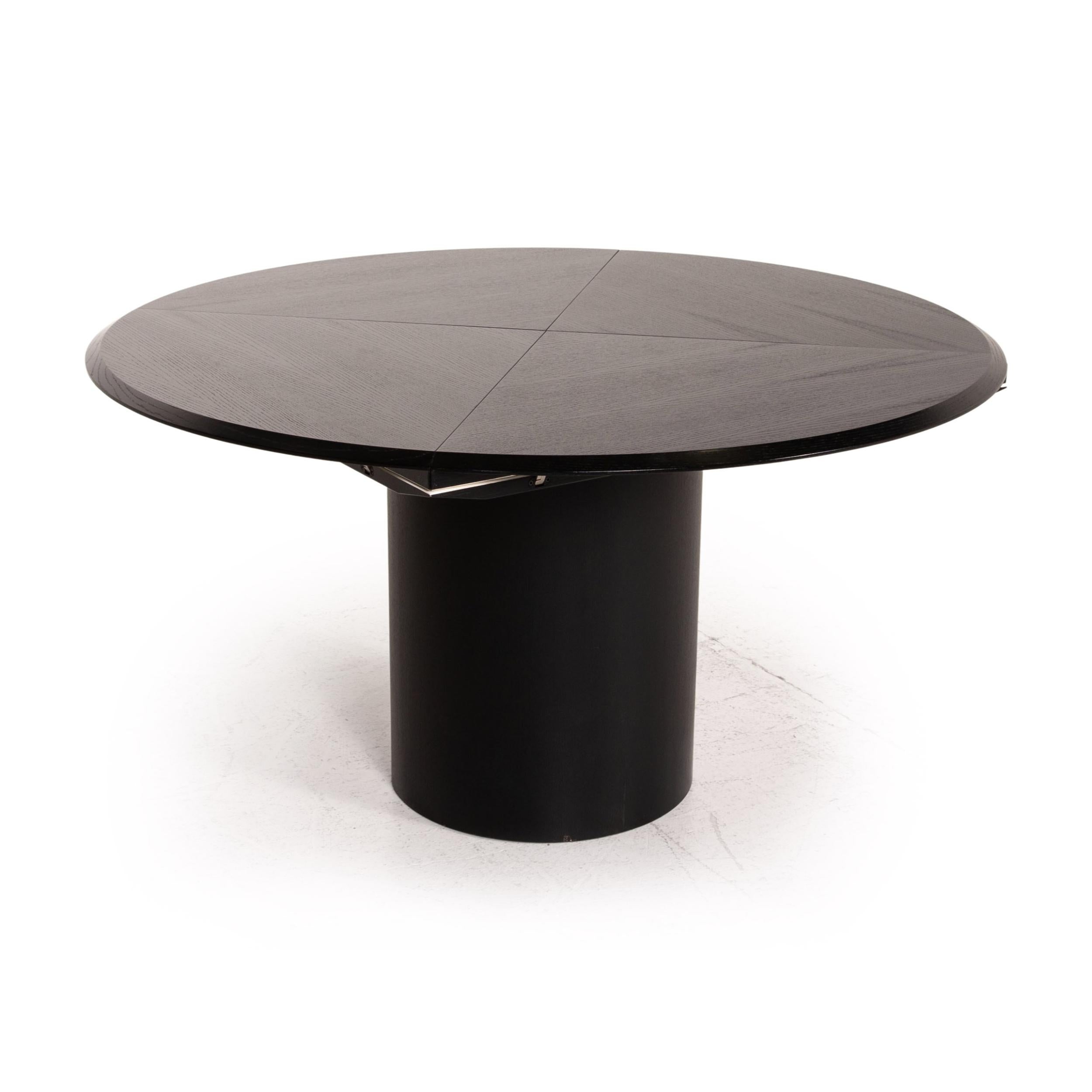 Wood Rosenthal Quadrondo Dining Table Round Black and White Foldable Function Square