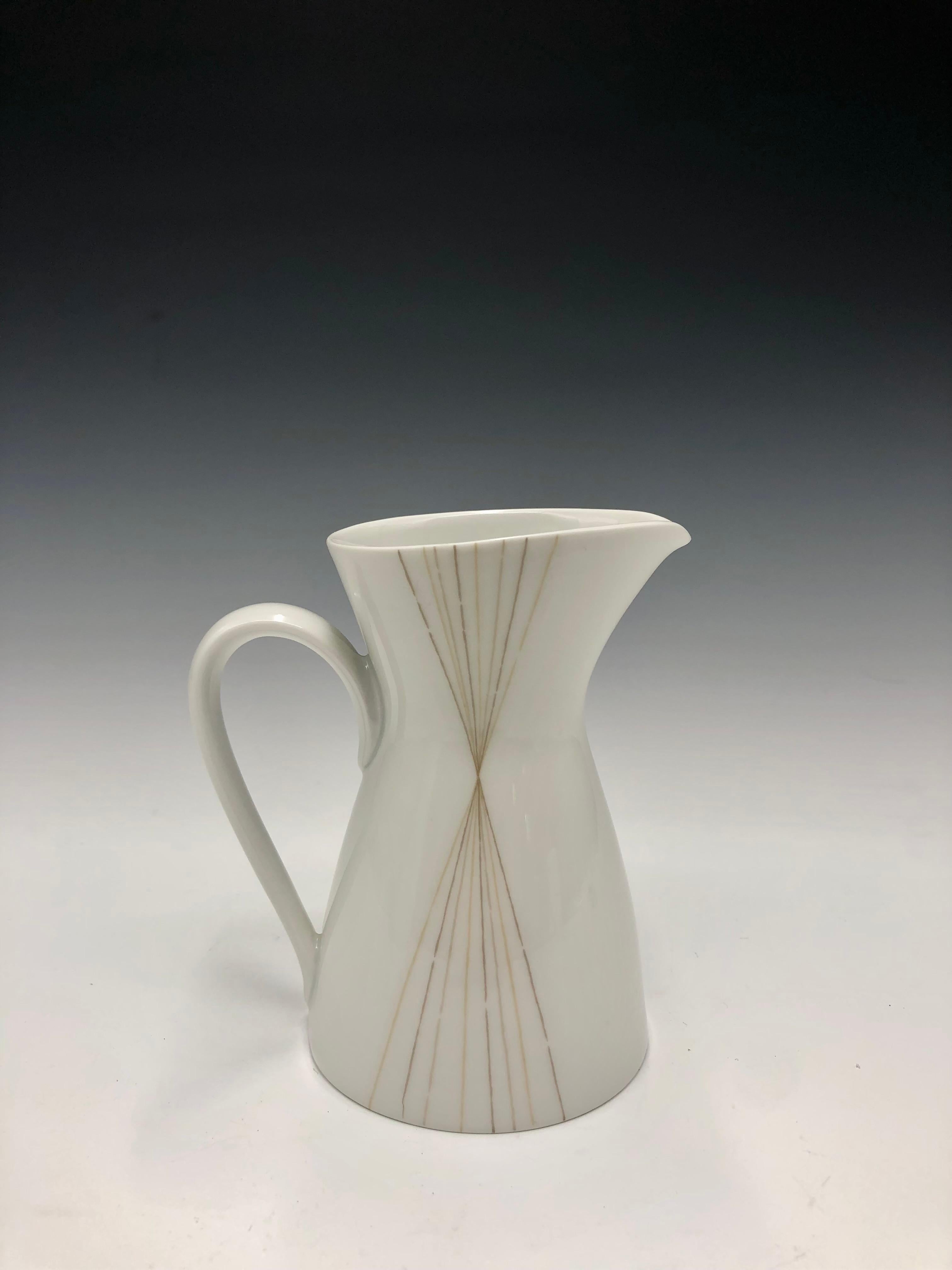Rosenthal Raymond Lowery Vajilla de porcelana blanca y dorada para café - set de 3 Porcelana en venta