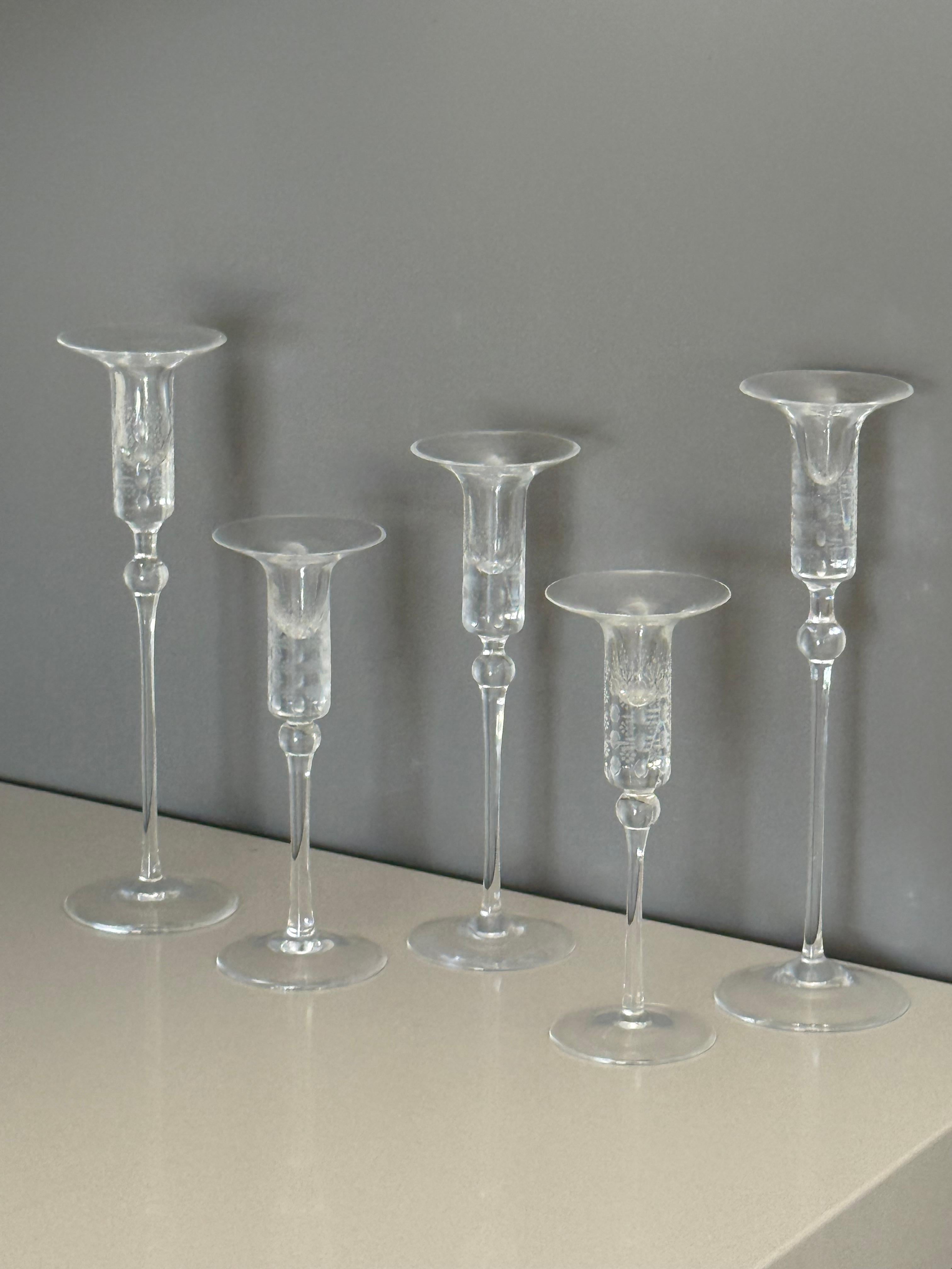 Bougeoirs en cristal 'Romance' de Rosenthal par Bjorn Wiinblad Bon état - En vente à Palm Springs, CA