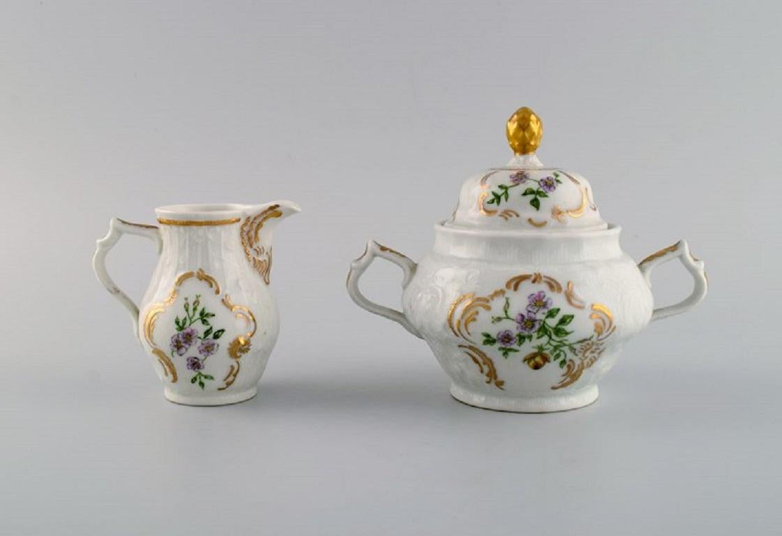 Porcelaine La cafetière, sucrier et cruche à crème Rosenthal Sanssouci, années 1950 en vente