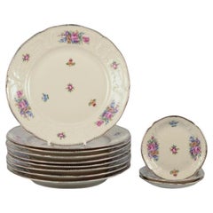Rosenthal, "Sanssouci". Nueve platos y tres ceniceros. Aproximadamente 1930