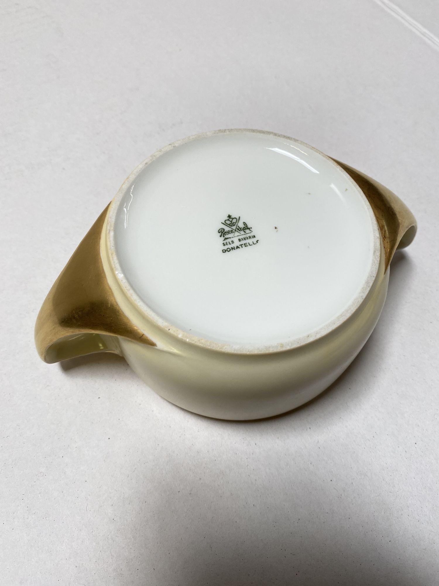 Début du 20ème siècle Crémier et sucrier en porcelaine Donatello de la Bavière de Rosenthal en vente
