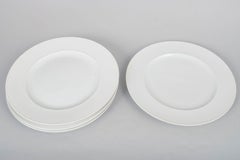 Rosenthal. Set of four white dinner plates in porcelain. 1980s