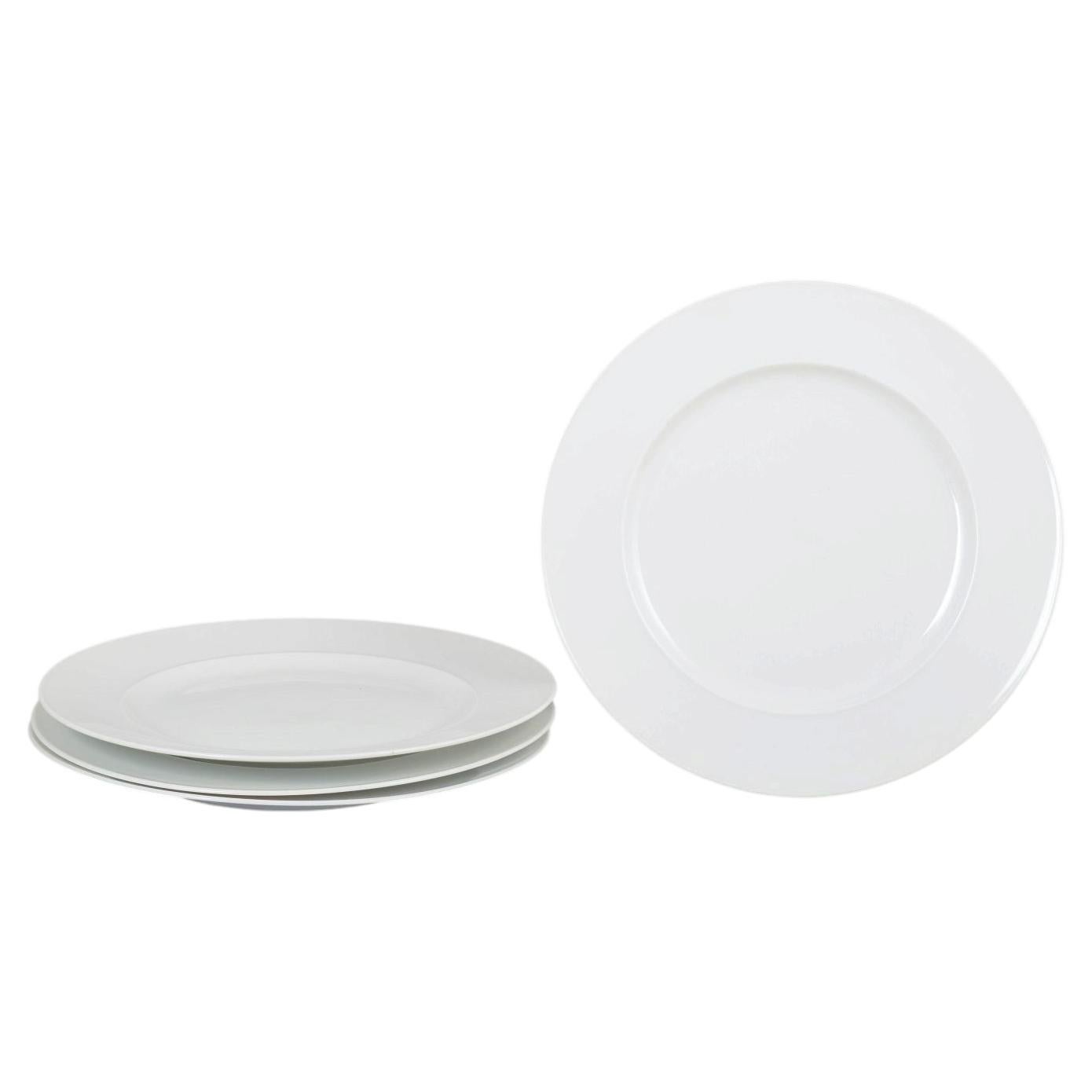 Rosenthal. Set of four white dinner plates in porcelain. 1980s