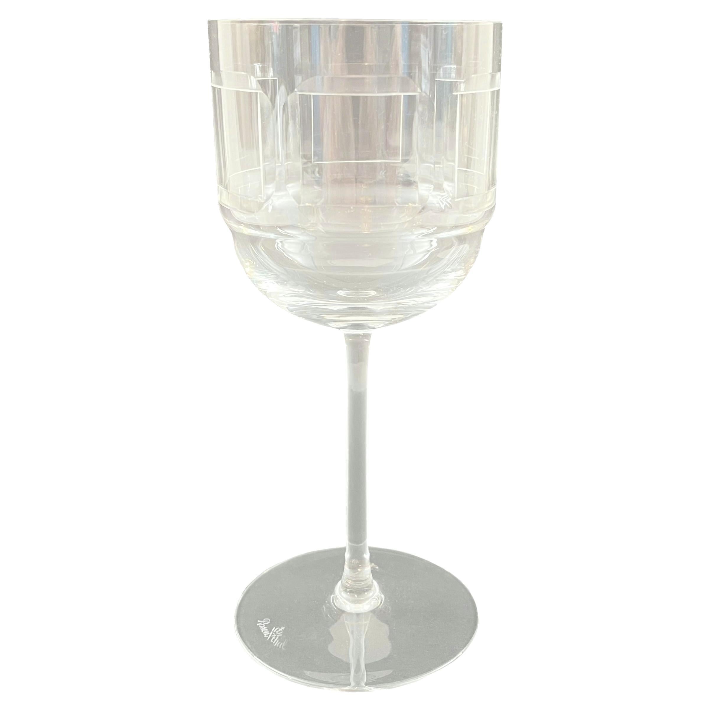 ROSENTHAL - SQUARES - Mid Century Crystal Wine Glass - Germany - Circa 1960's For Sale