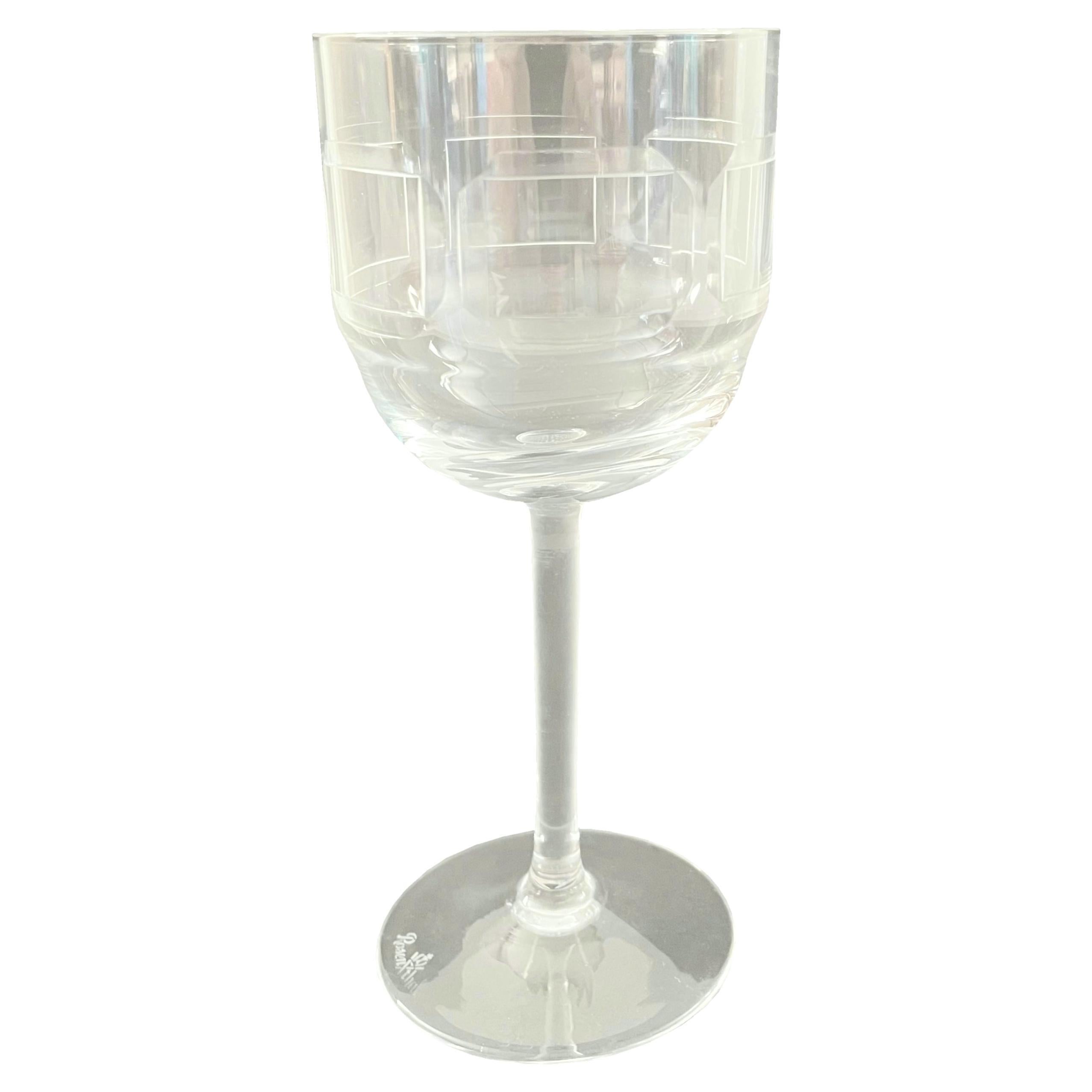 ROSENTHAL - SQUARES - Small Mid Century Crystal Wine Glass - Germany - C.1960's For Sale