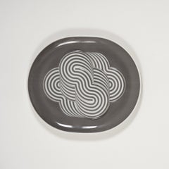 Rosenthal Studio Line 1972 Geometrischer Keramikteller für die Wand von Natale Sapone