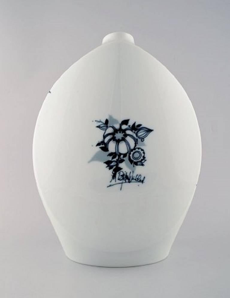 Modern Rosenthal Studio Line, Bjorn Wiinblad Large Porcelain Vase, Decorated in Blue