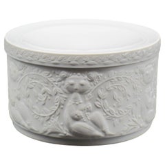 Rosenthal Studio Line Bjørn Wiinblad Matte White Porcelain Relief Covered Box