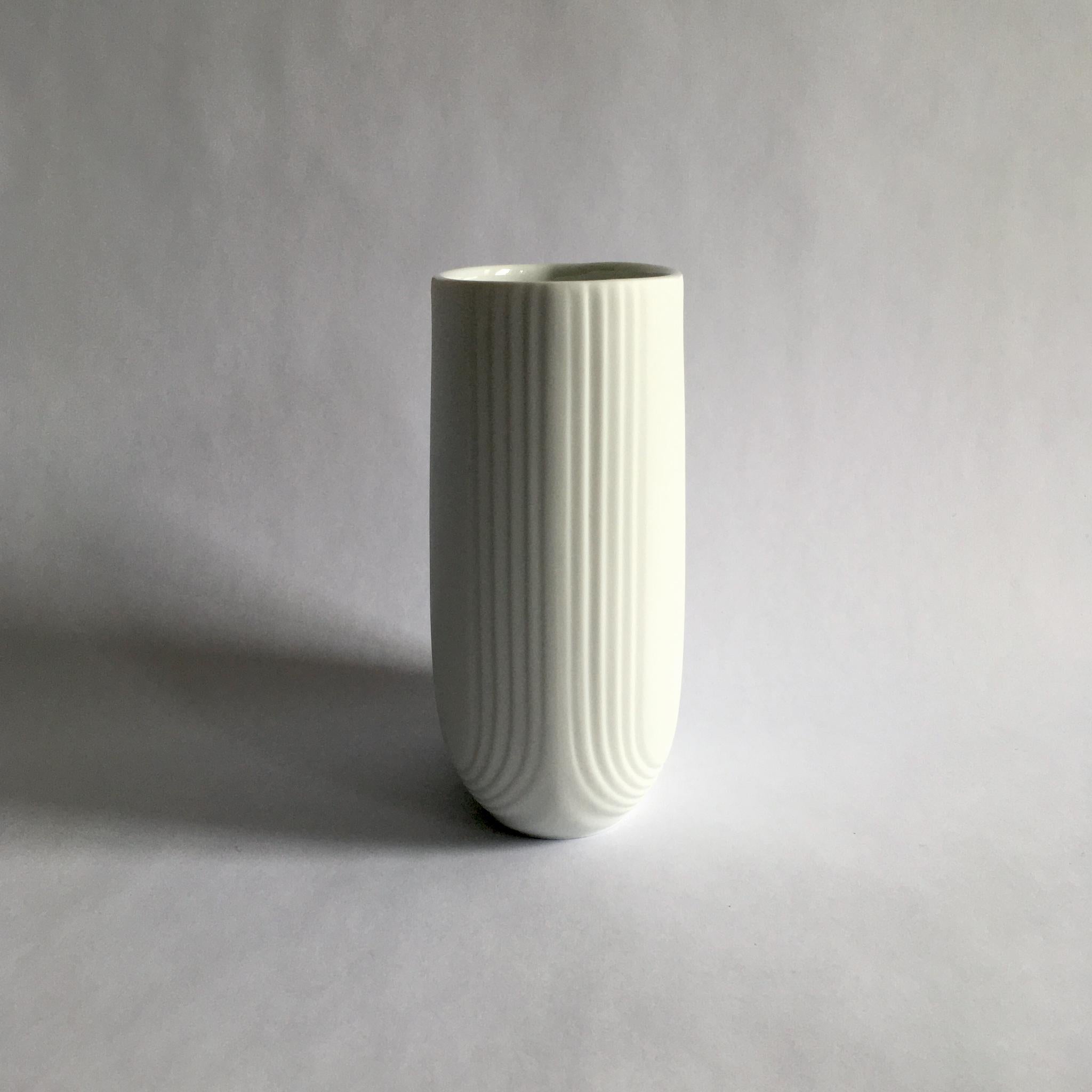 Mid-Century Modern Rosenthal Studio Line by Christa Hausler-Goltz, White Porcelain Bisque Vase For Sale