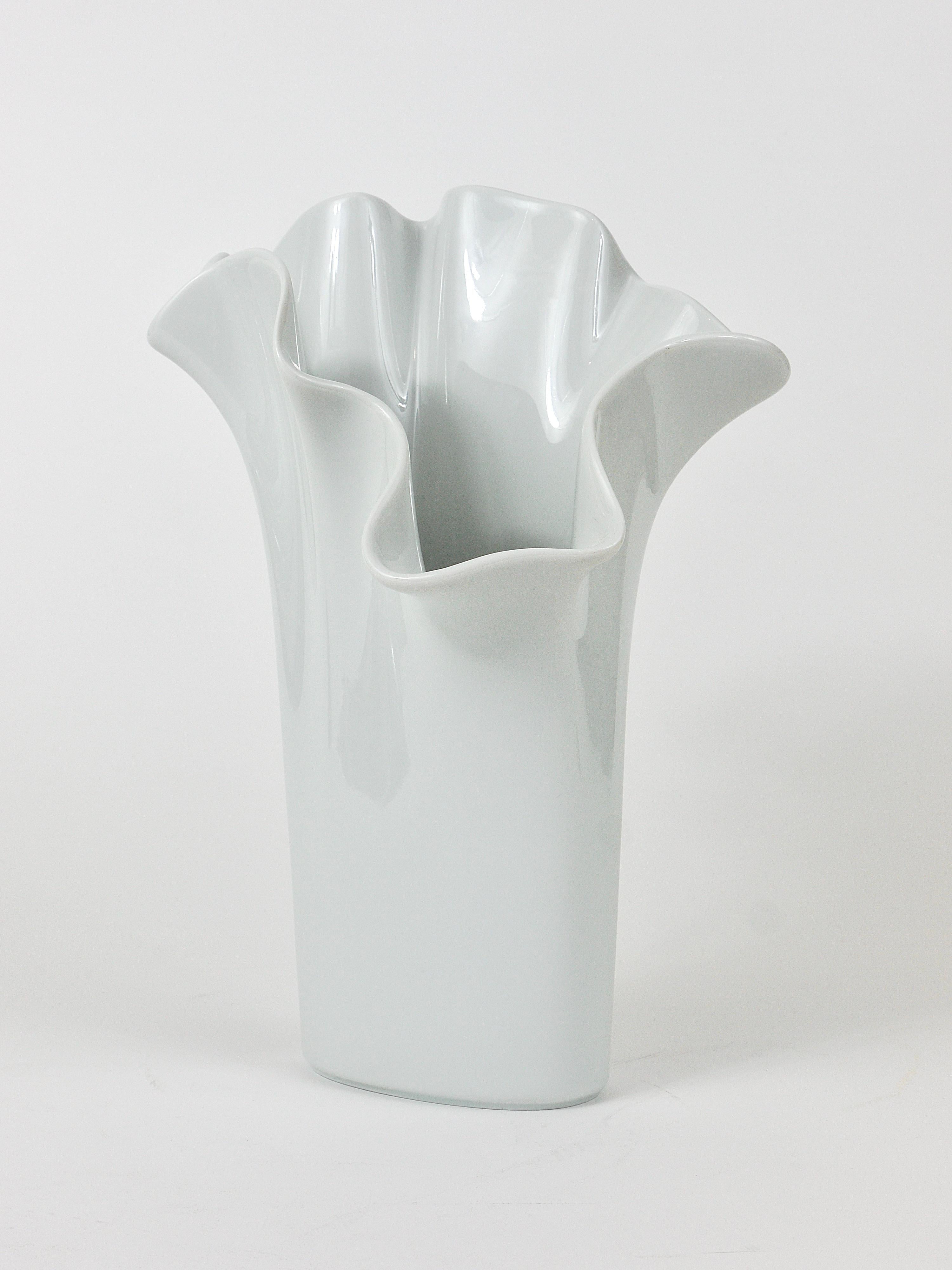 Mid-Century Modern Rosenthal Studio-line Fazzoletto Asym Vase by Claus Josef Riedel, Germany, 1970s