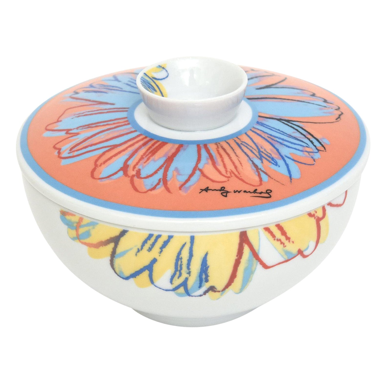 Rosenthal Studio Line Flower Porzellan bedeckt Zuckerdose nach Andy Warhol im Angebot