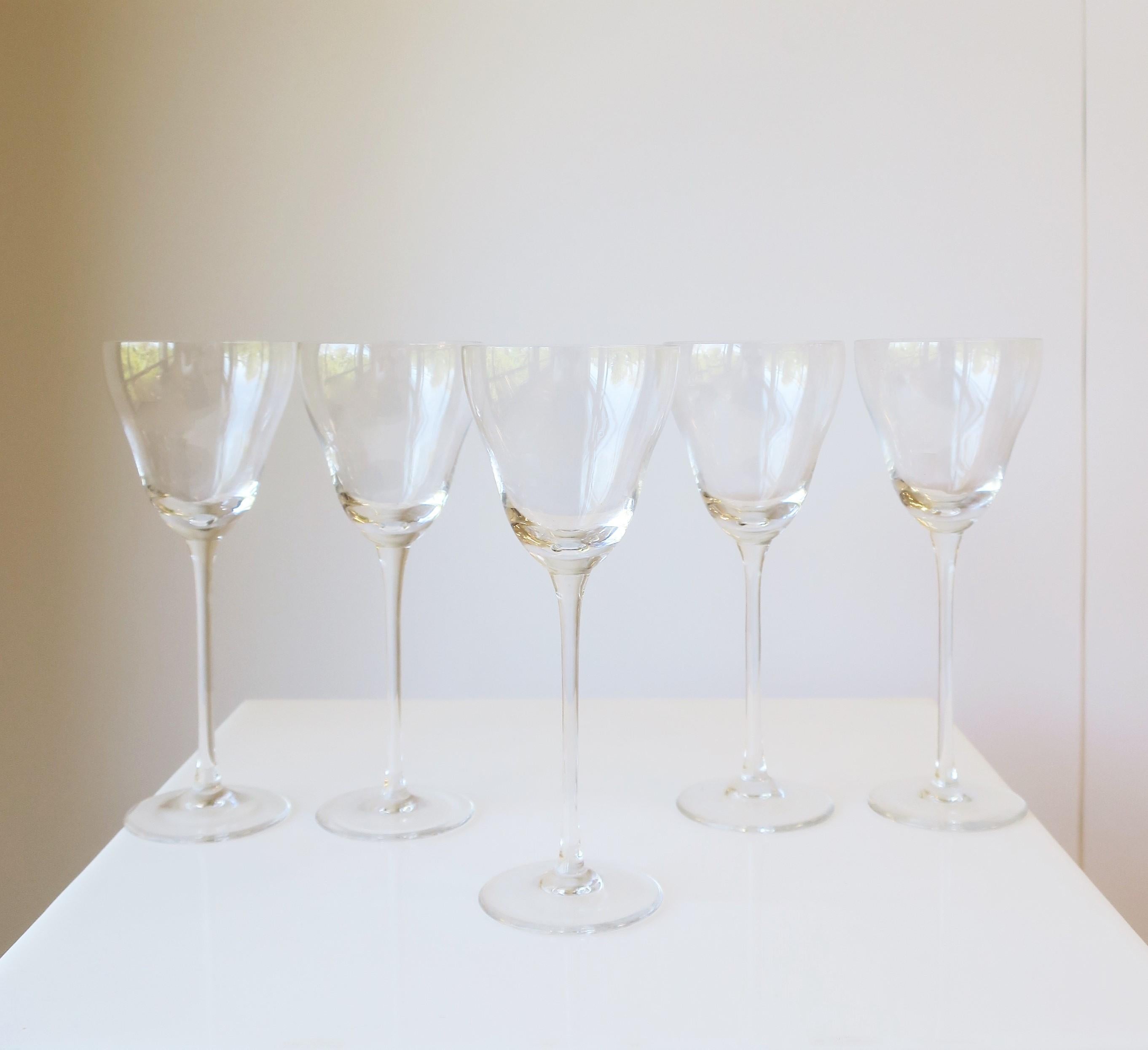 Rosenthal Studio-Line German Crystal Cocktail or Aperitif Glasses, Set of 5 In Good Condition For Sale In New York, NY