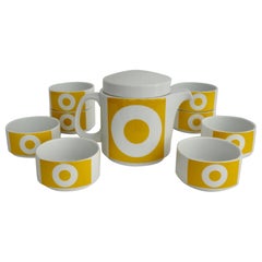 Rosenthal Studio-Line Germany Yellow on White O Ten Piece Tea Set