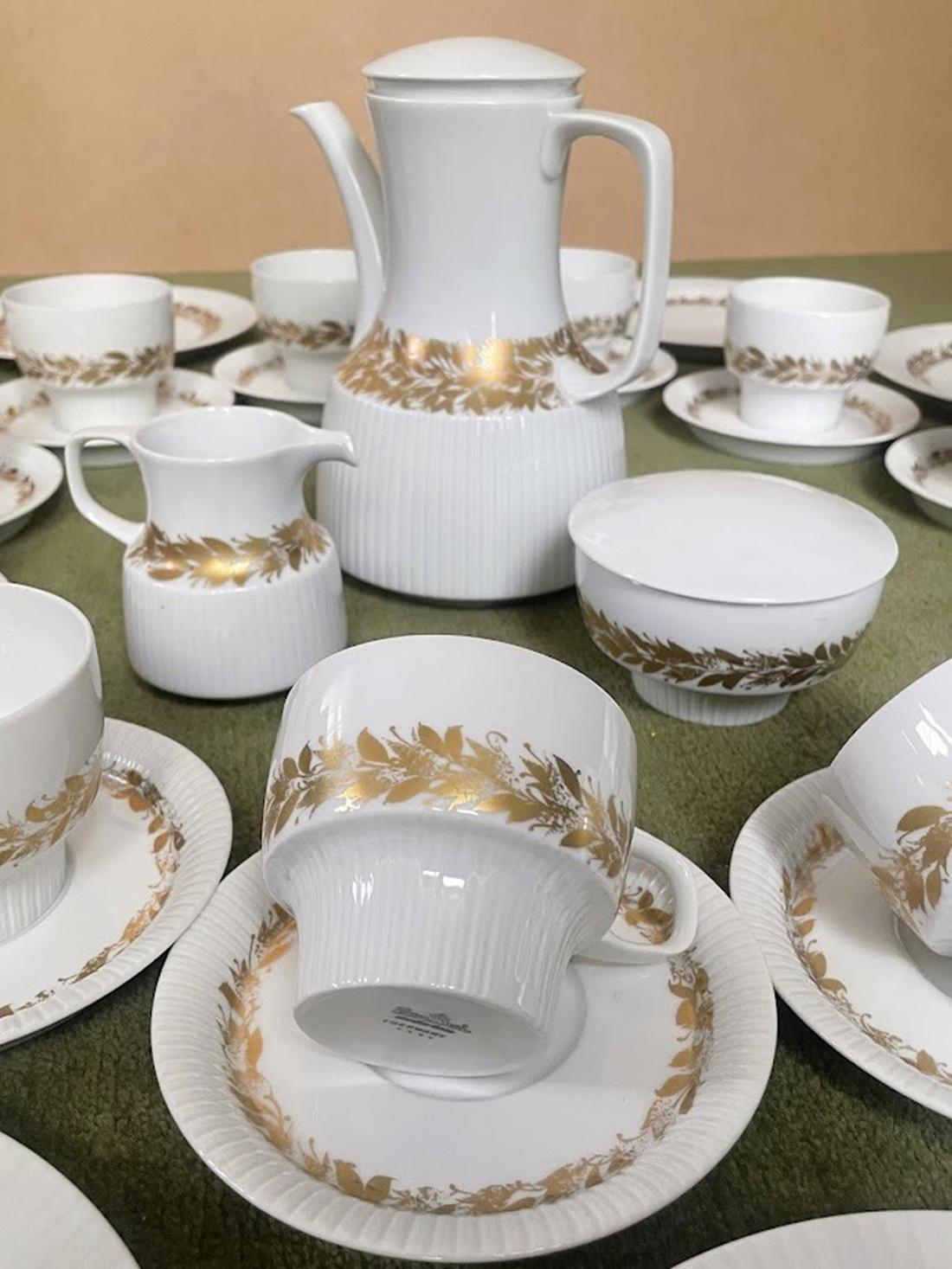 Porcelain Rosenthal Studio Line Modulation Coffe Set by Tapio Wirkkala Germany 1970s For Sale