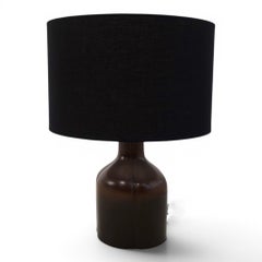 1970s Rosenthal Studio Line Table Lamp with Dark Brown Ceramic Base