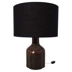 1970s Rosenthal Studio Line Table Lamp with Dark Brown Ceramic Base