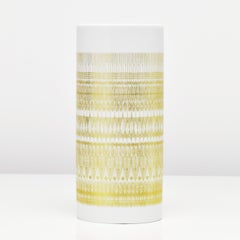 Rosenthal Studio-Line Vase White Porcelain Gold Pattern Design Hans Theo Baumann