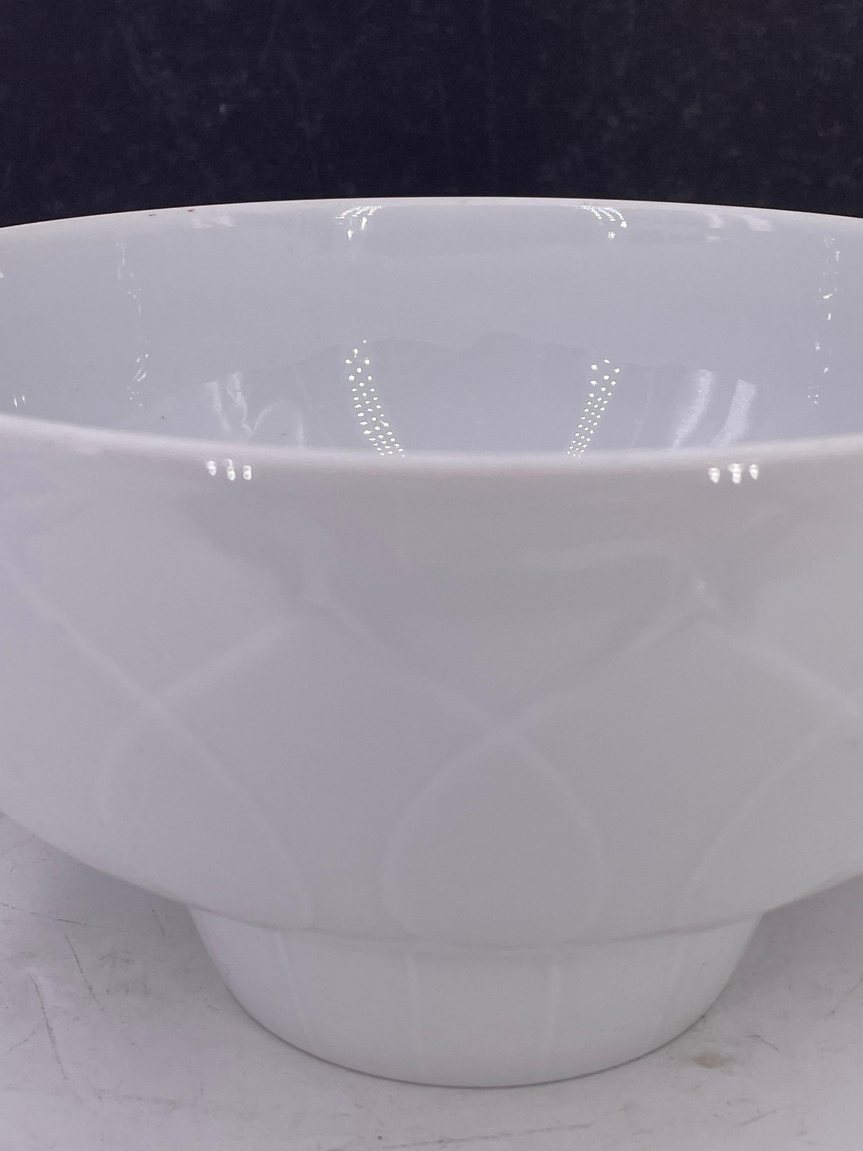 Mid-Century Modern Rosenthal Studio Line White Porcelain Lotus Design Bowl by Bjorn Wiinblad