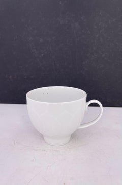 Rosenthal Studio Line White Porcelain Lotus Design Set of 8 Cups Bjorn Wiinblad