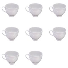 Rosenthal Studio Line Porcelaine Blanche Lotus Design Set of 8 Tasses Bjorn Wiinblad