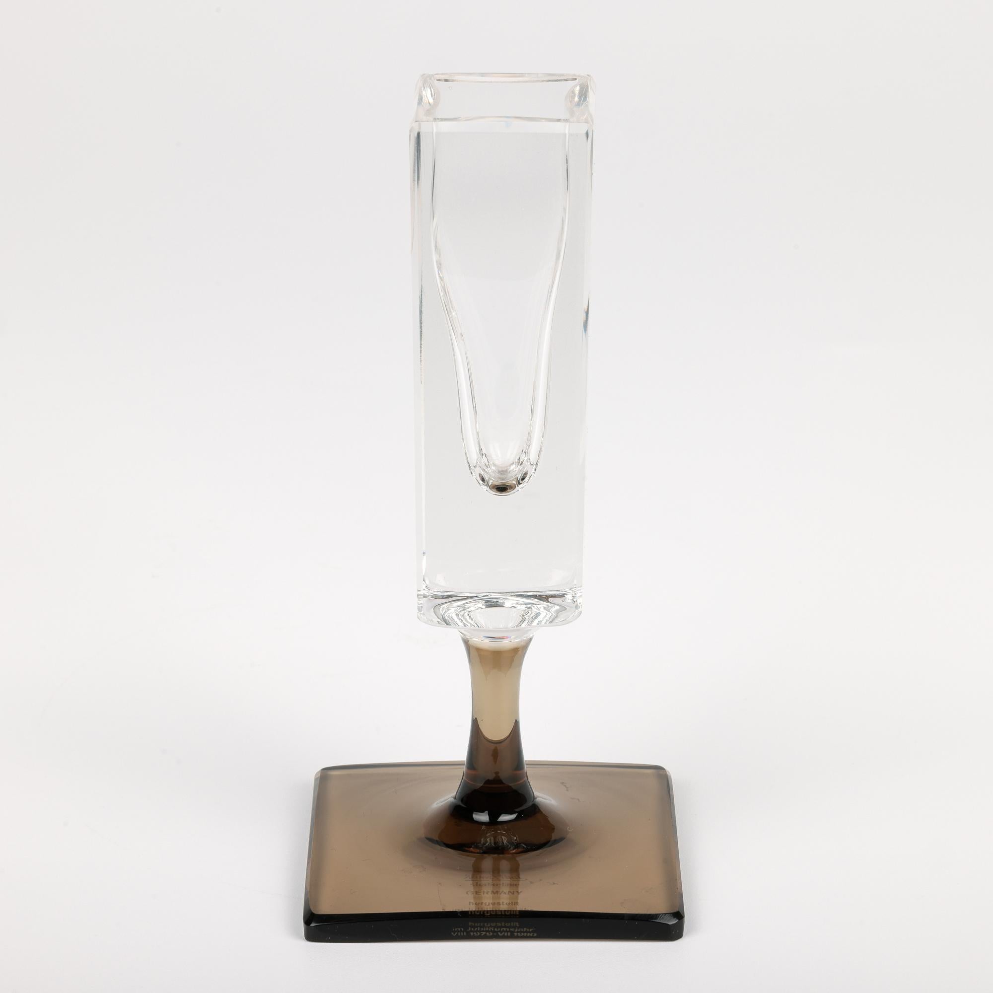 Vaso in vetro Rosenthal Studio-Linie Centenary Linear Smoke Pattern Solifleur in vendita 2