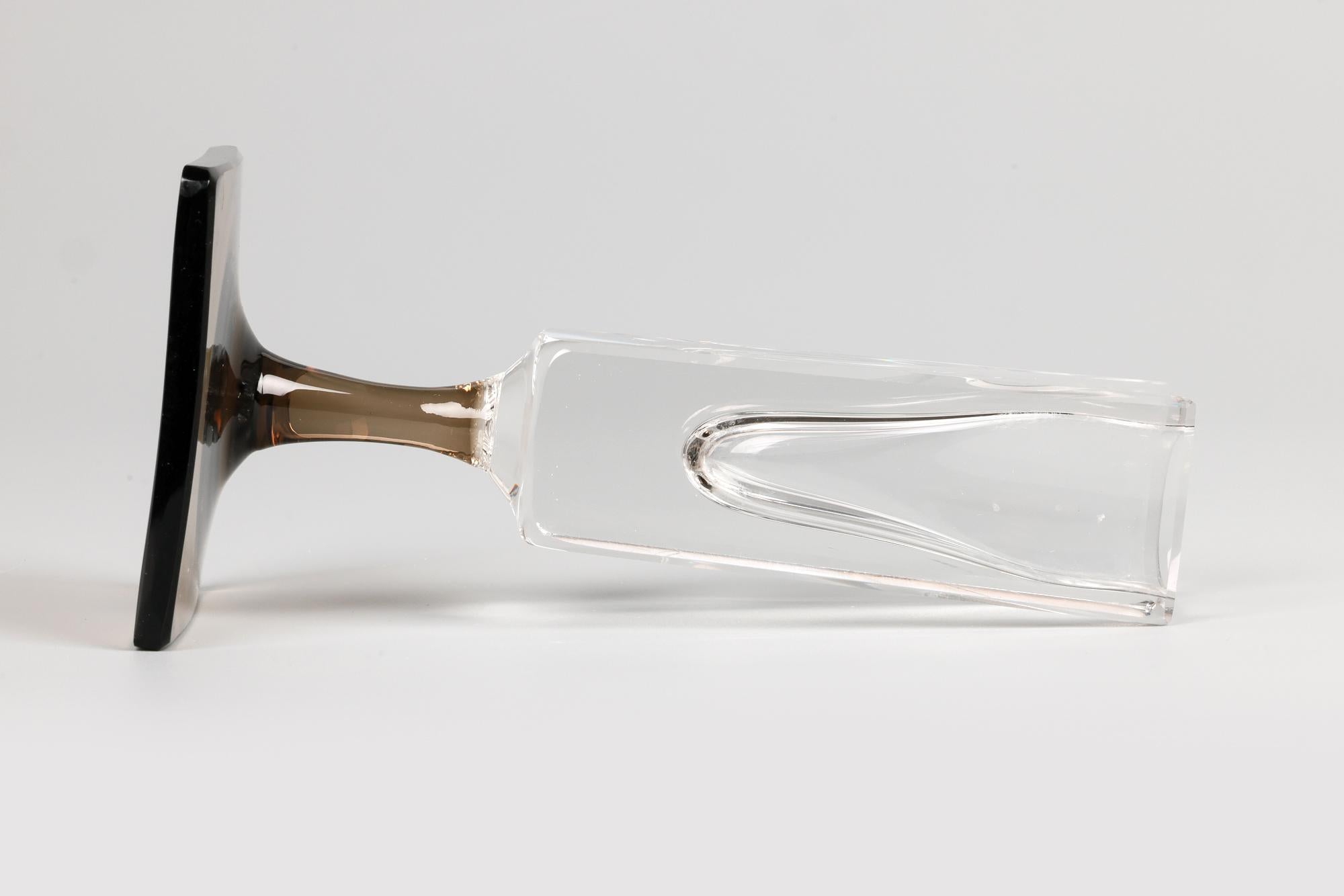 Vaso in vetro Rosenthal Studio-Linie Centenary Linear Smoke Pattern Solifleur in vendita 4