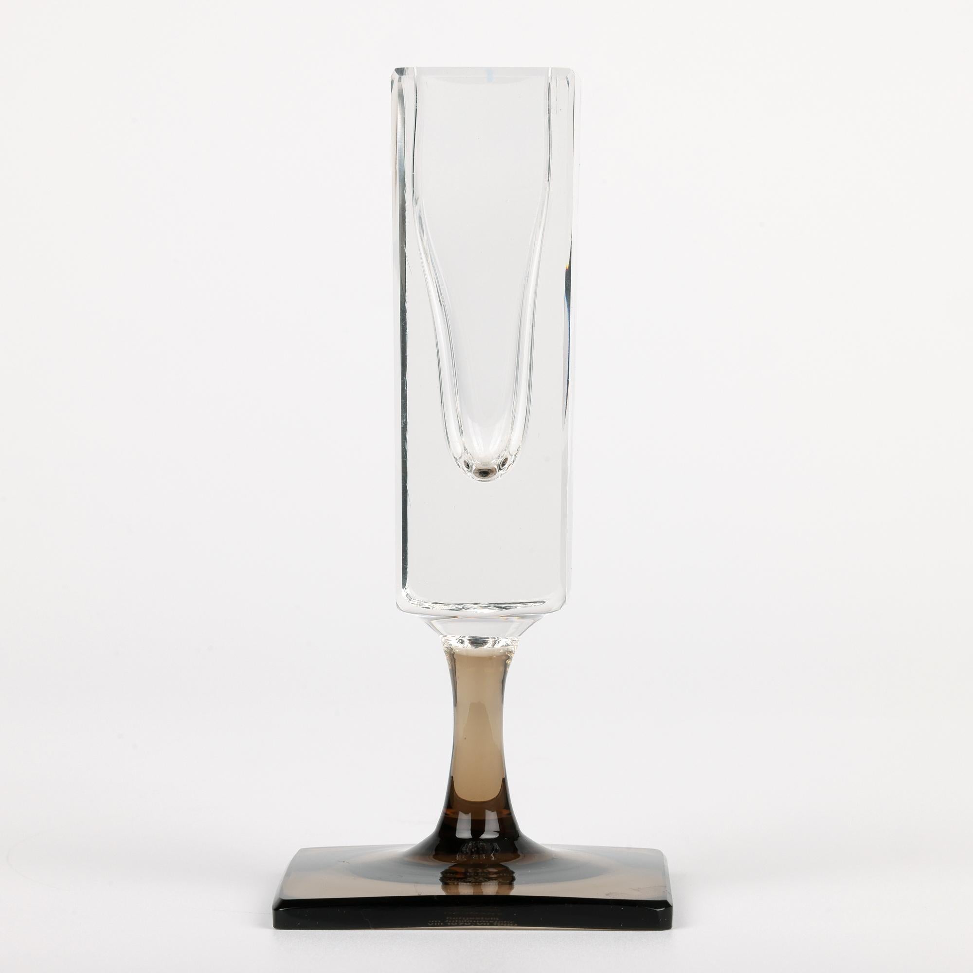 Vaso in vetro Rosenthal Studio-Linie Centenary Linear Smoke Pattern Solifleur in vendita 5
