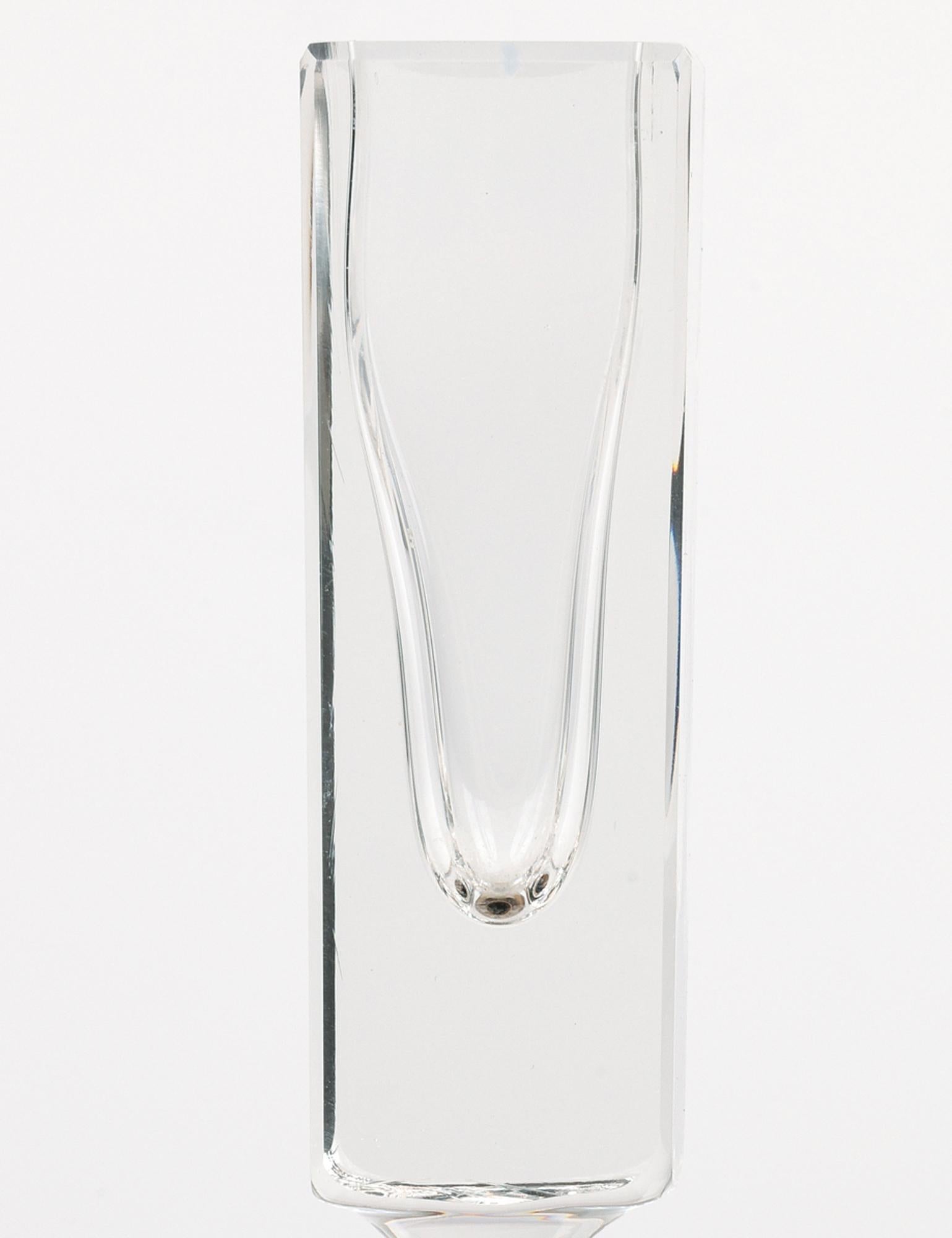 Tedesco Vaso in vetro Rosenthal Studio-Linie Centenary Linear Smoke Pattern Solifleur in vendita