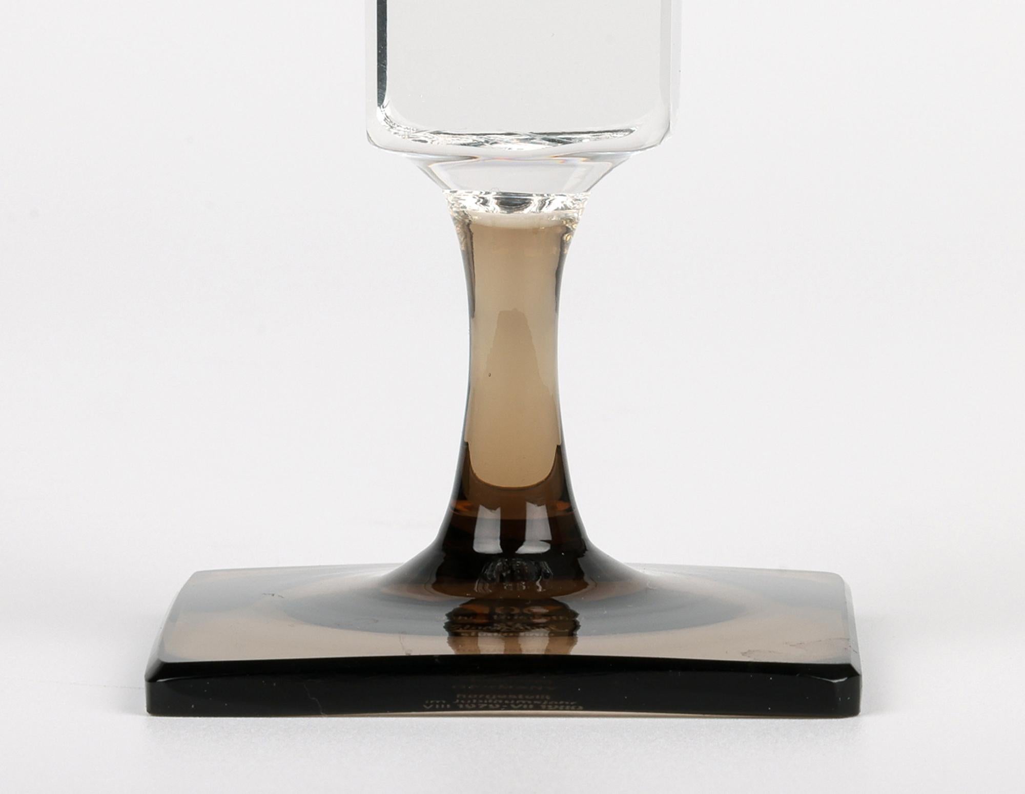 Fine XX secolo Vaso in vetro Rosenthal Studio-Linie Centenary Linear Smoke Pattern Solifleur in vendita