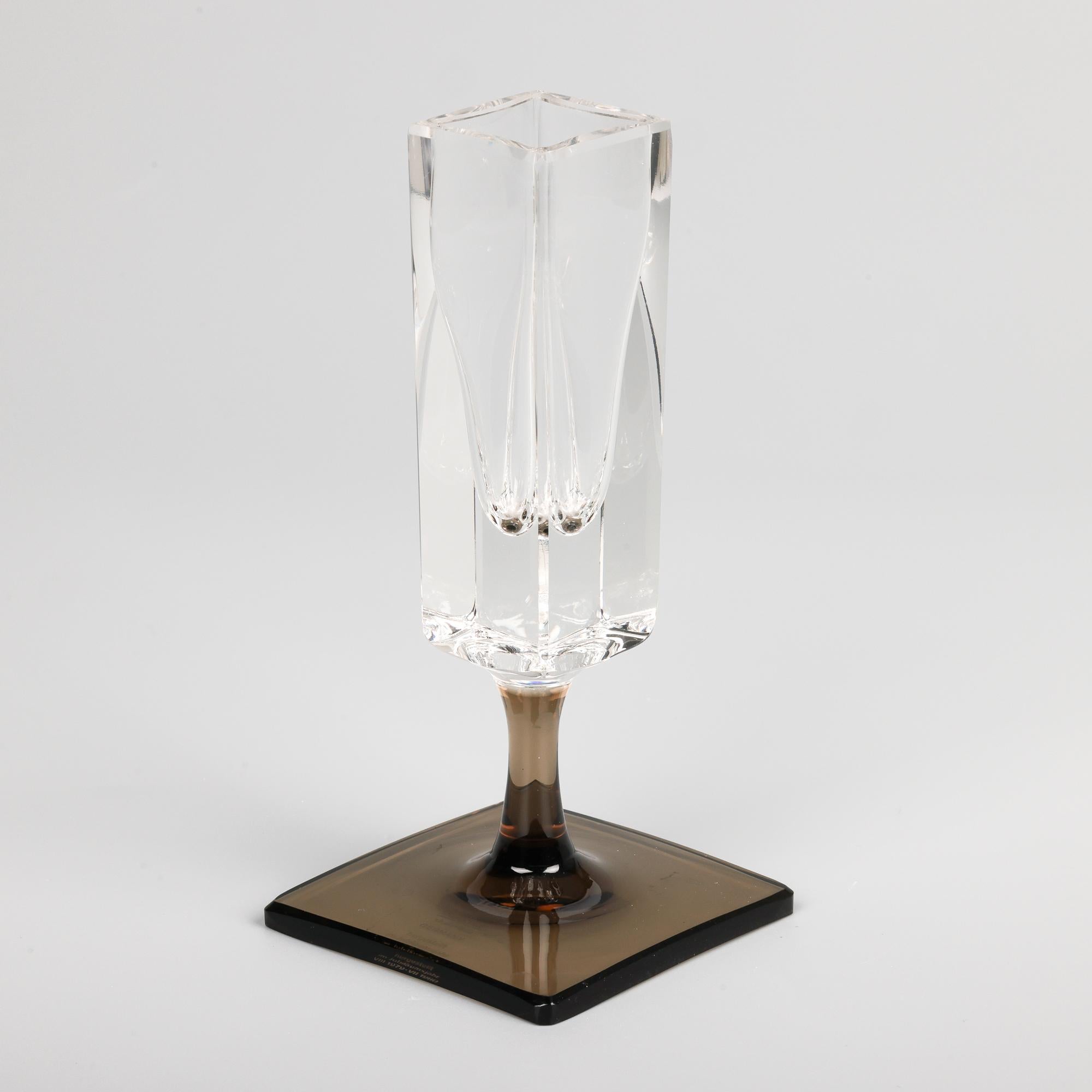 Vetro soffiato Vaso in vetro Rosenthal Studio-Linie Centenary Linear Smoke Pattern Solifleur in vendita