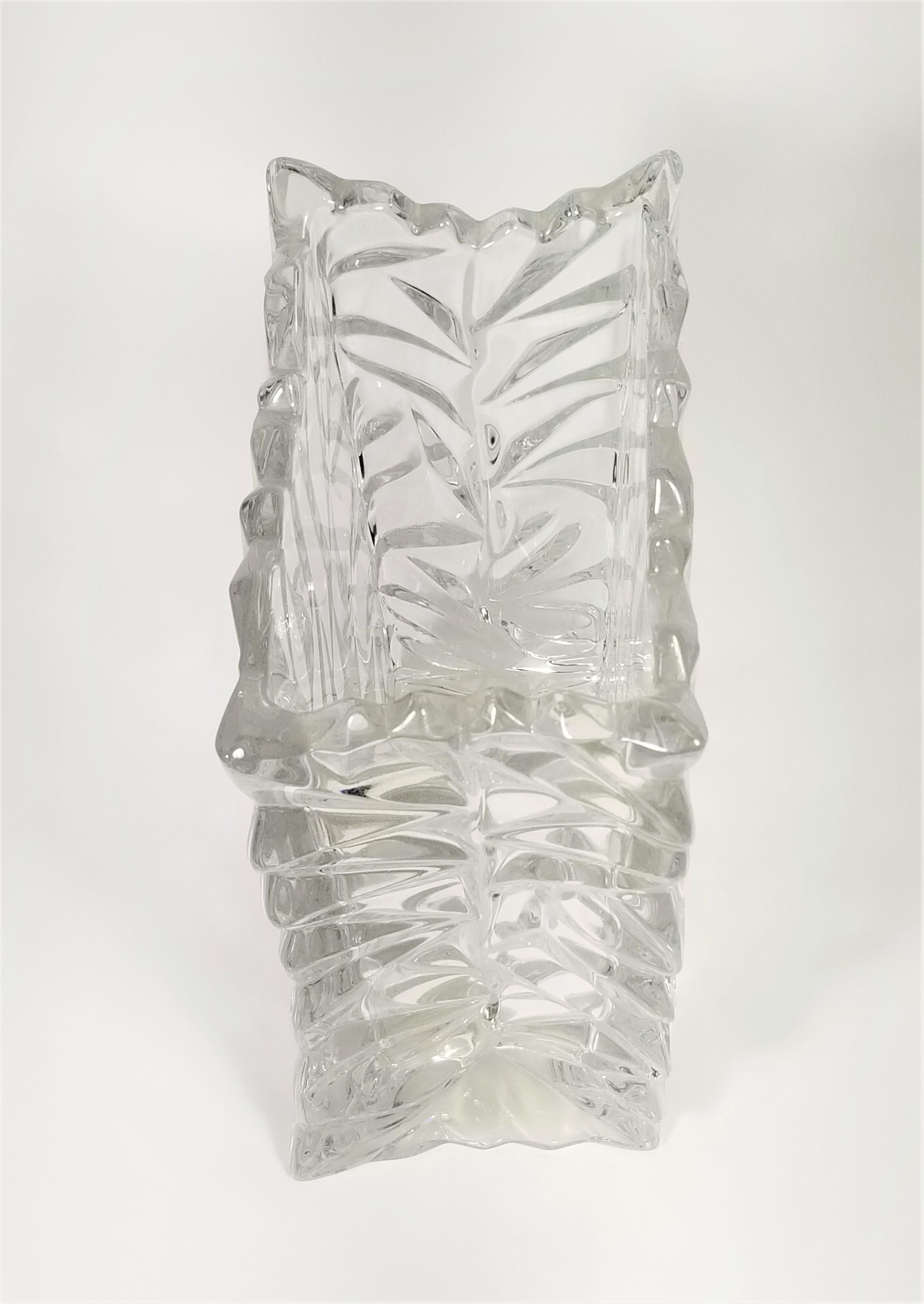 Rosenthal Crystal Vase Brutalist Design Made in Germany For Sale 3