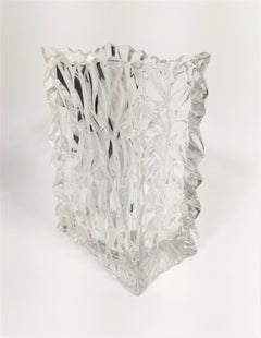 Rosenthal Crystal Vase Brutalist Design Made in Germany