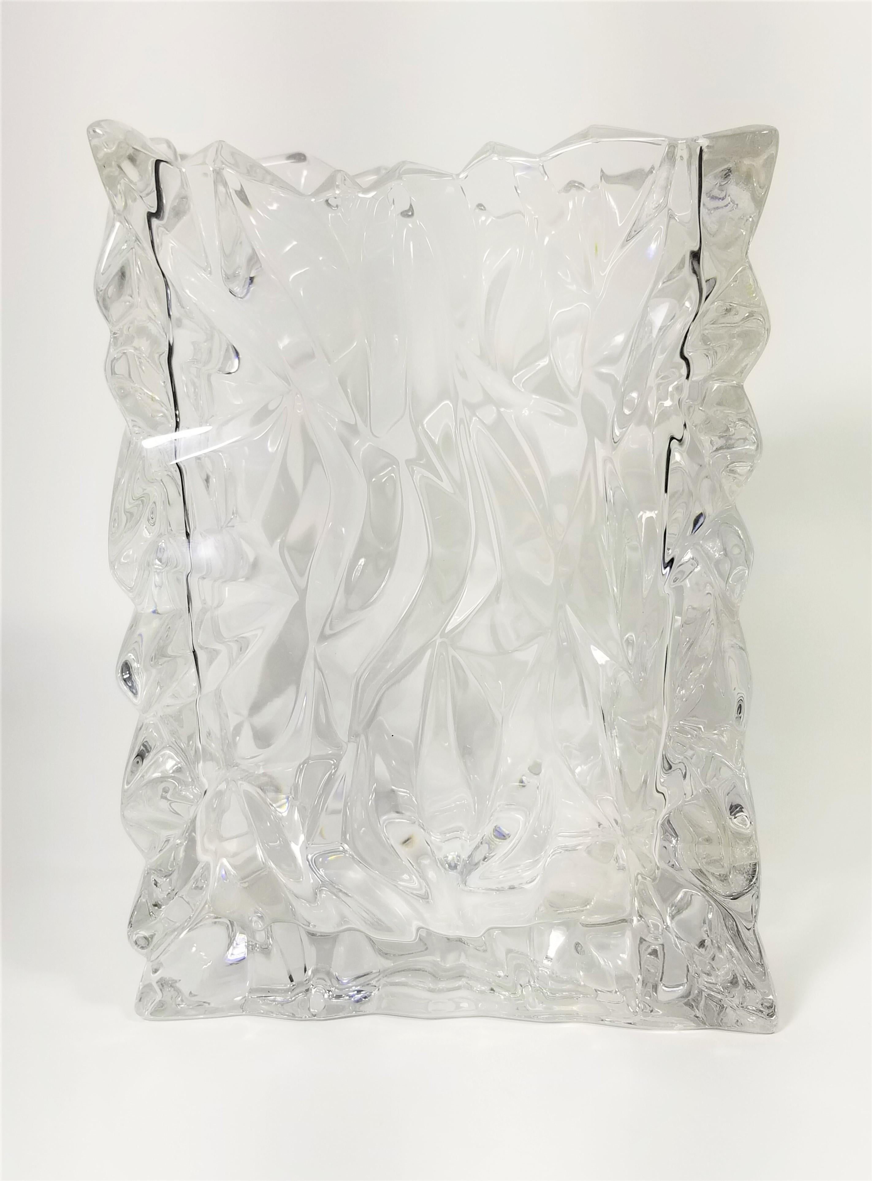 Rosenthal Crystal Vase Brutalist Design Made in Germany For Sale 2
