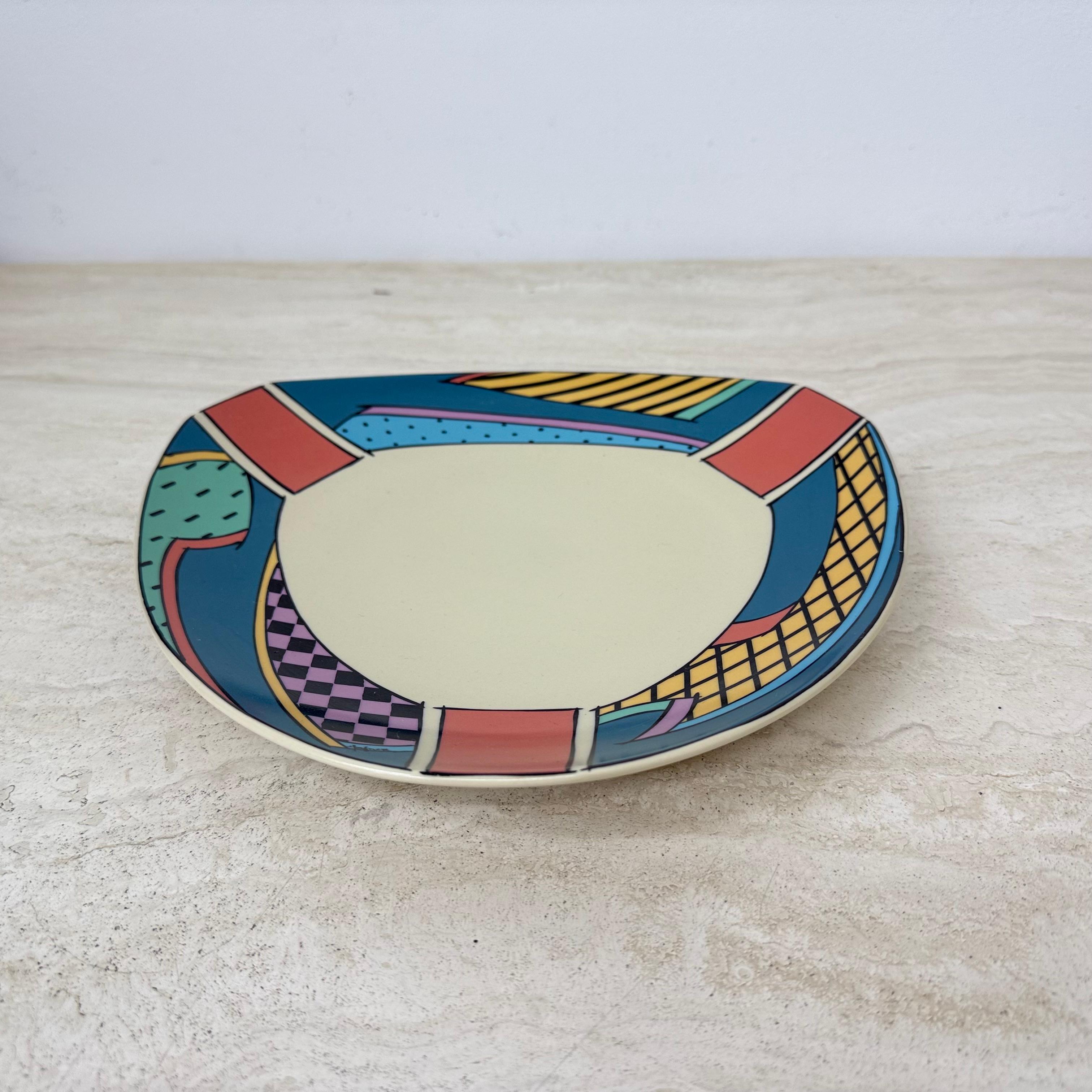 Rosenthal studio linie flash un jarron ceramica , 1980s Memphis en venta 4