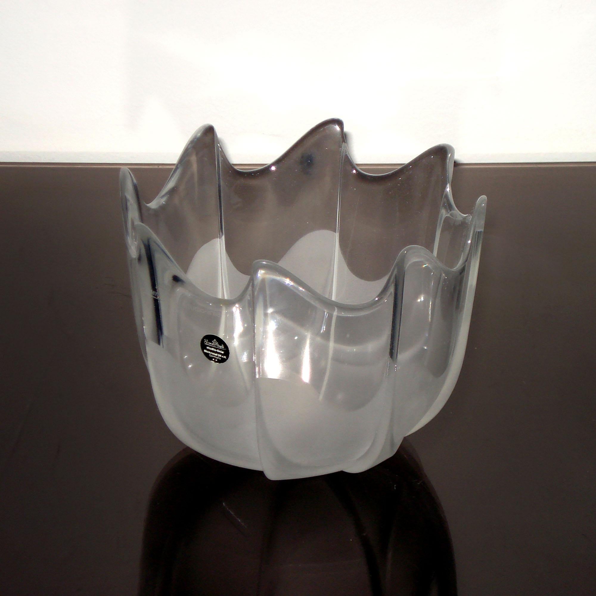 German Rosenthal Studio-Linie Frosted Crystal Bowl For Sale