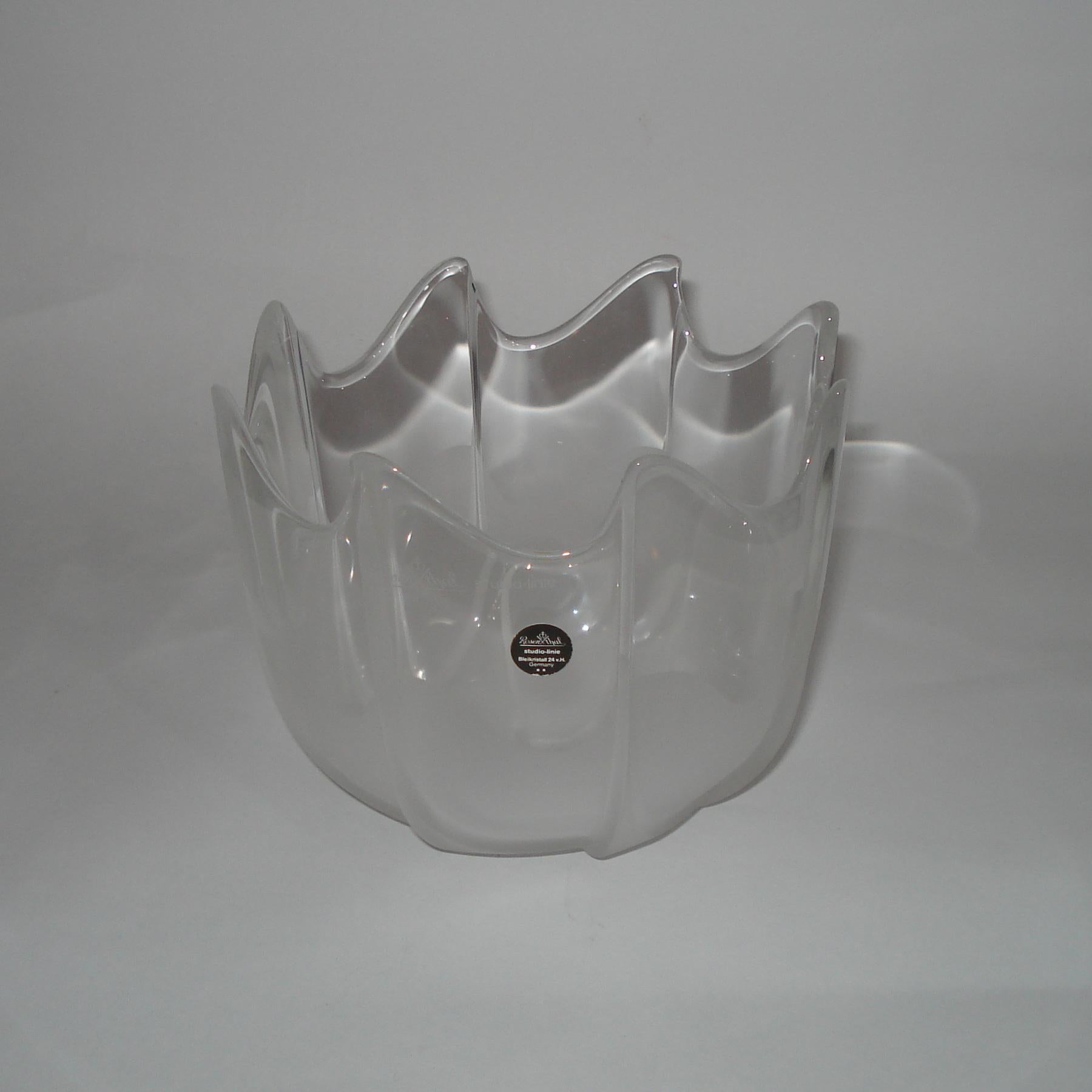 Late 20th Century Rosenthal Studio-Linie Frosted Crystal Bowl For Sale