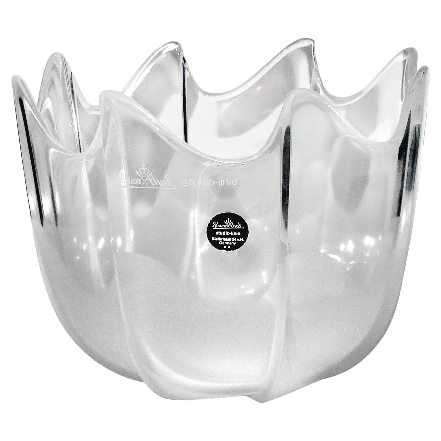 Rosenthal Studio-Linie Frosted Crystal Bowl For Sale