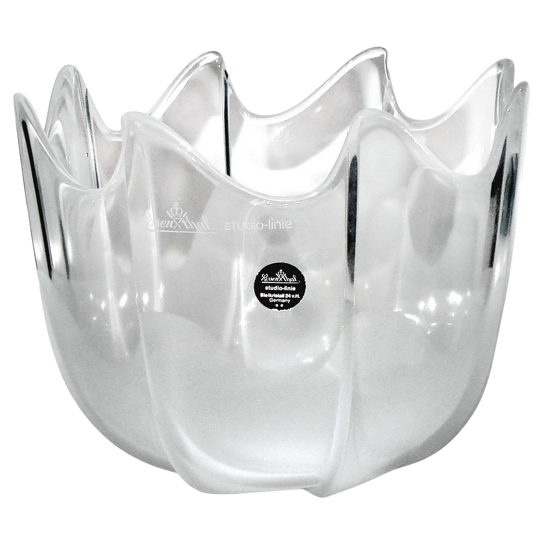 Rosenthal Studio-Linie Frosted Crystal Bowl For Sale