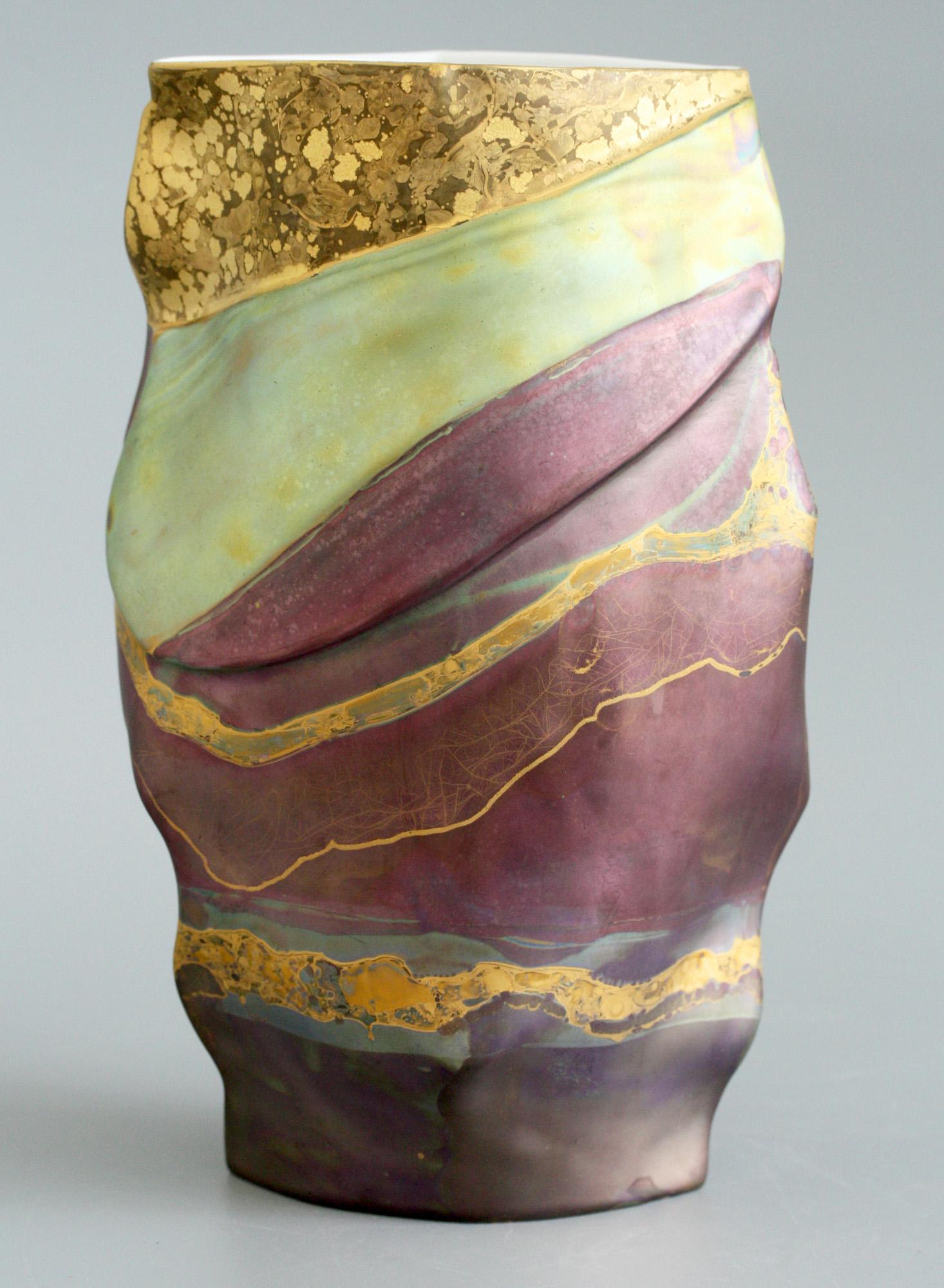 Rosenthal Studio-Linie Johan Van Loon & H Dresler Metallic Glazed Vase 1