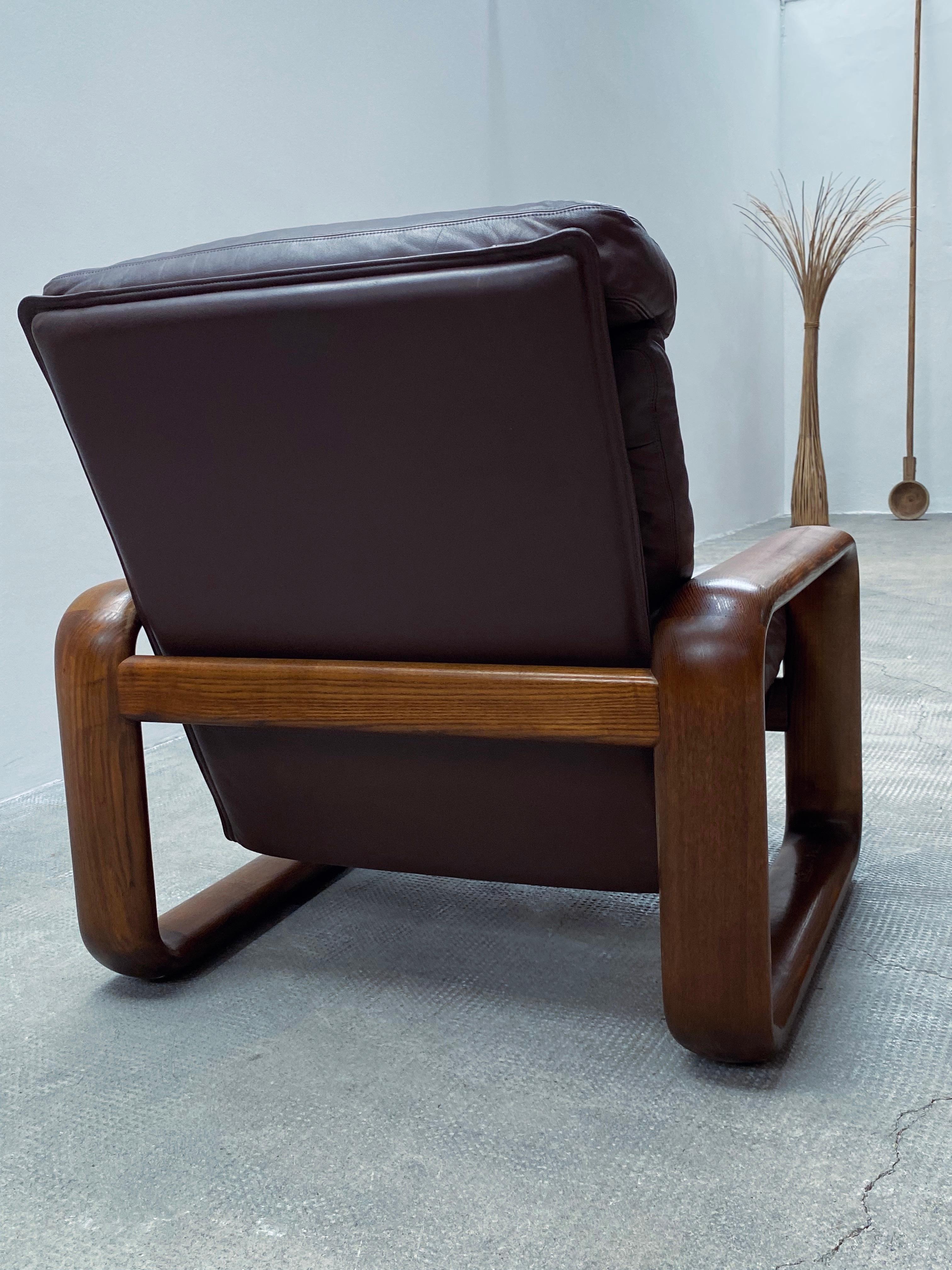 Rosenthal Studioline Ensemble canapé et Sessel Esche Holz Leder,Allemagne, 1970 en vente 6