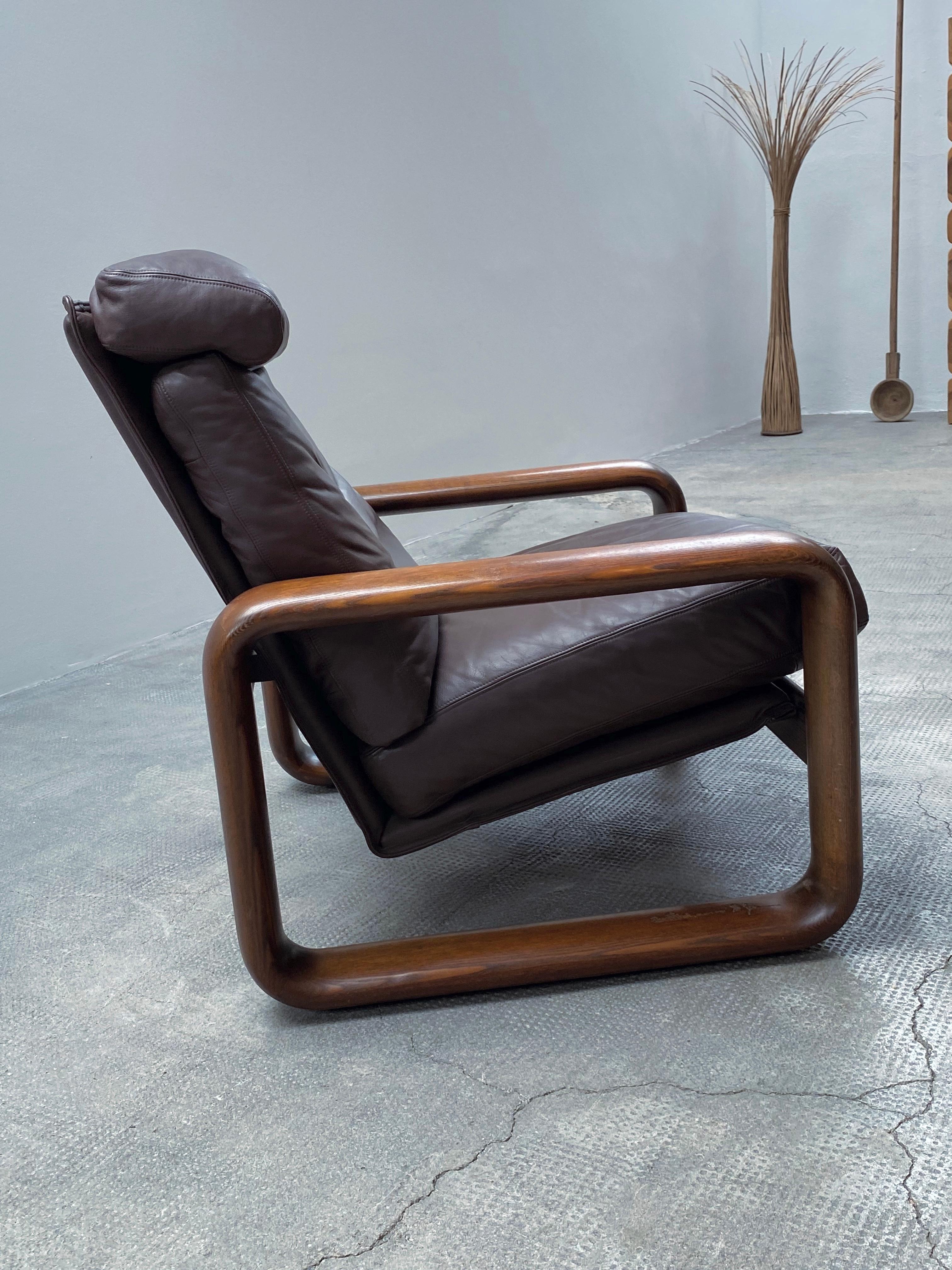 Rosenthal Studioline Ensemble canapé et Sessel Esche Holz Leder,Allemagne, 1970 en vente 13