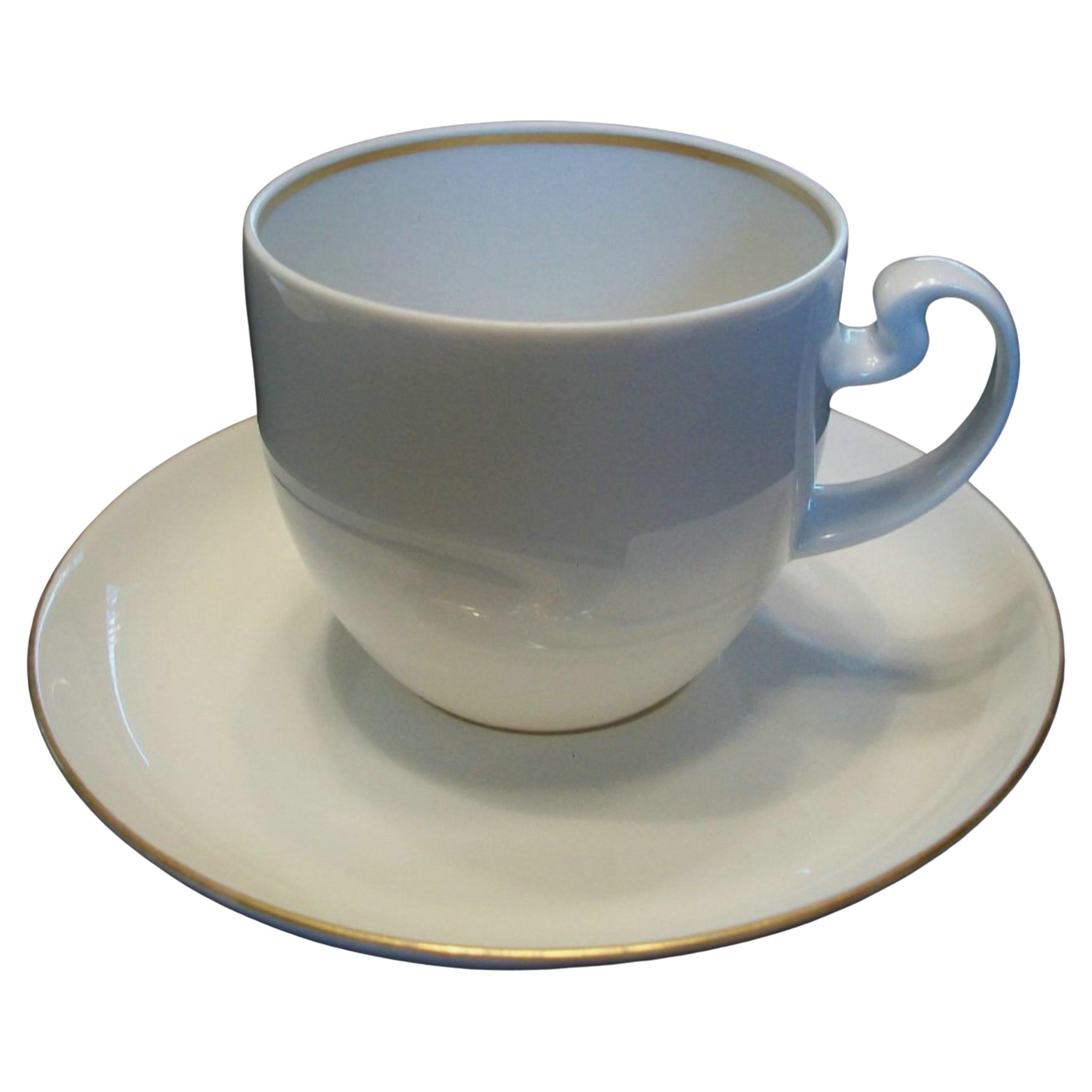 ROSENTHAL - Tapio Wirkkala - Porcelain Tea Cup 
Saucer - Germany - 20th Century For Sale
