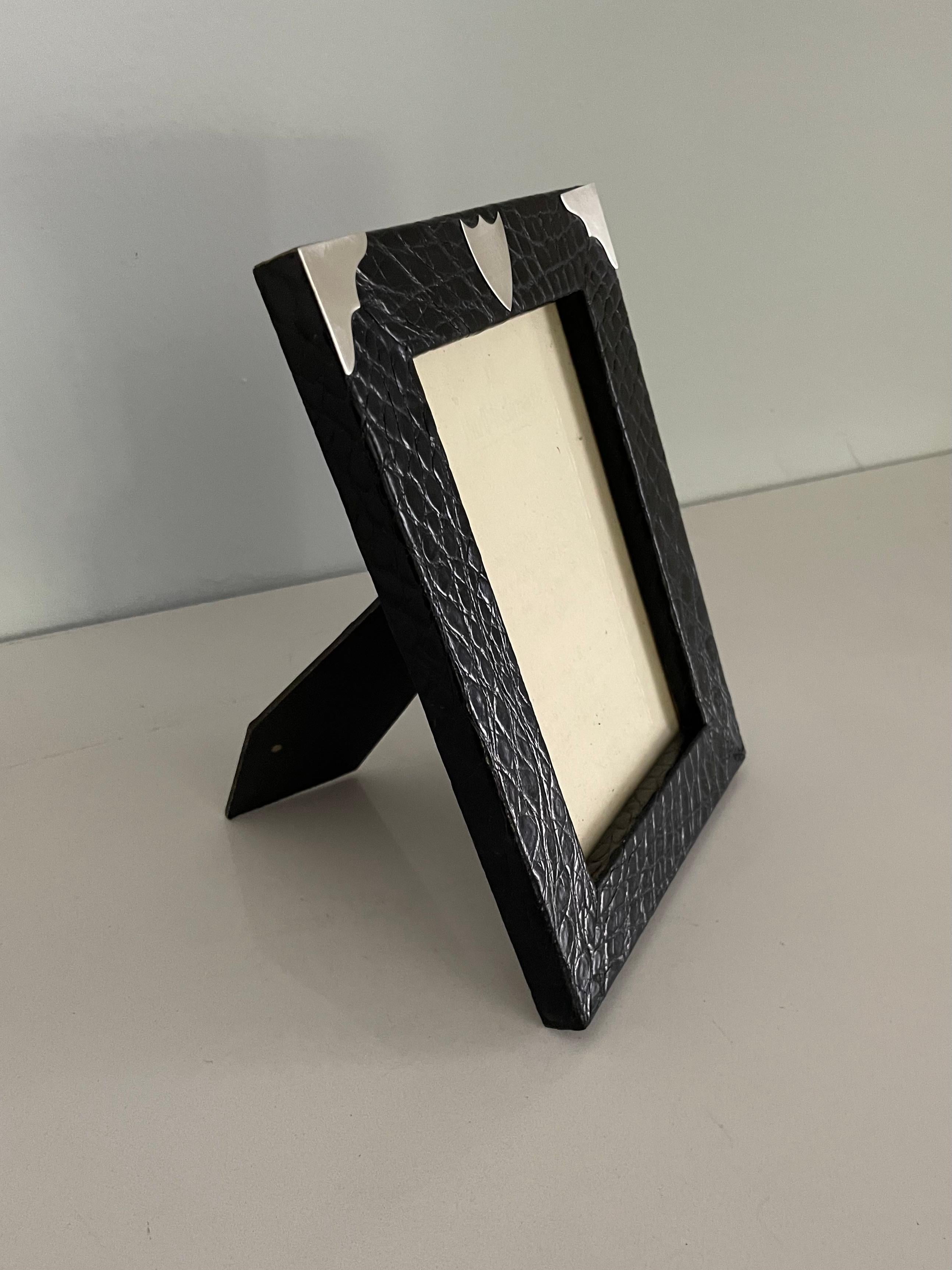 Rosenthal-Truitt Crocodile and Sterling Silver Picture Frame 4