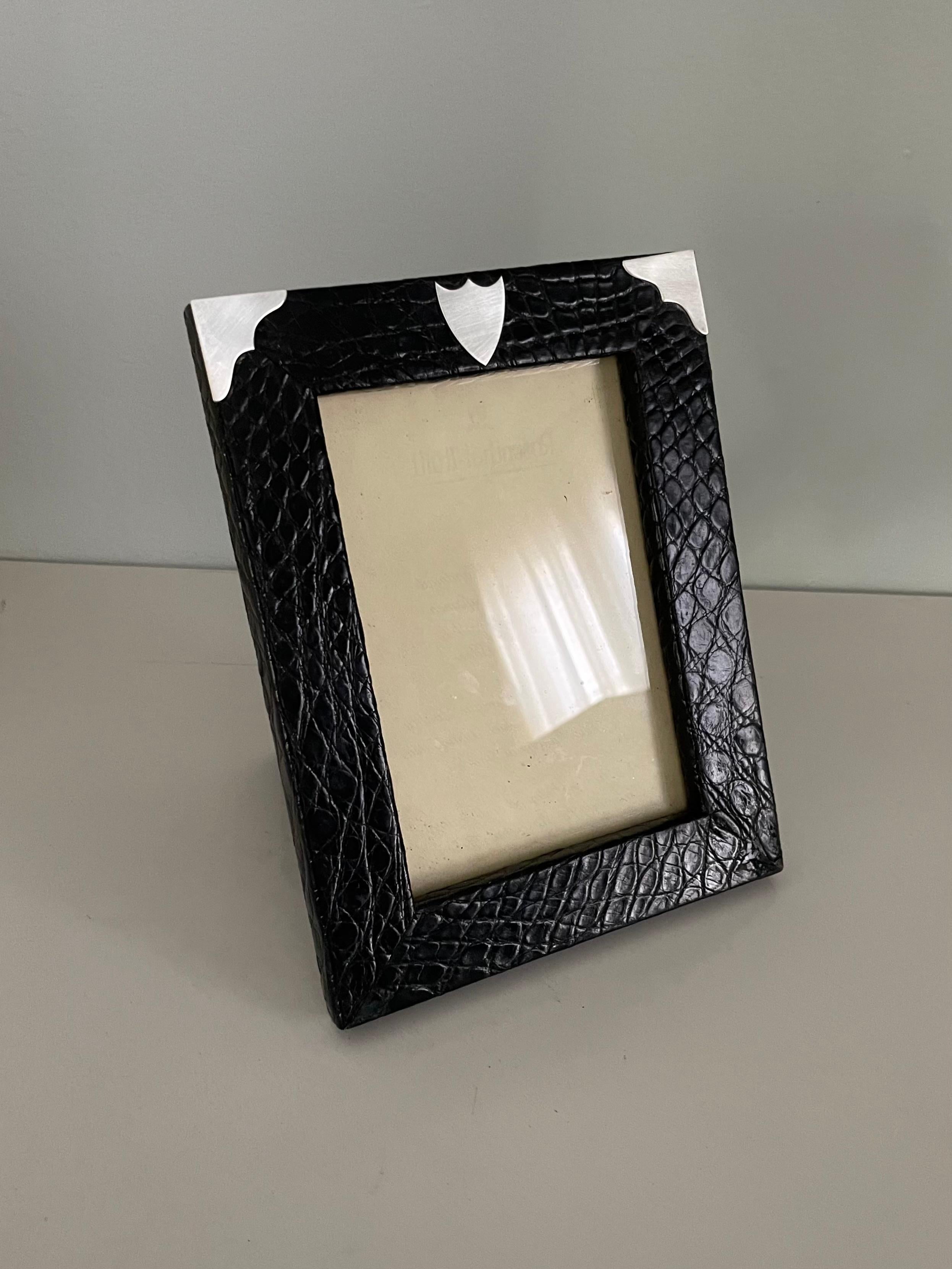 Rosenthal-Truitt Crocodile and Sterling Silver Picture Frame 5