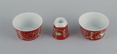 Rosenthal, Dos cuencos pequeños y un candelabro bajo con motivos navideños