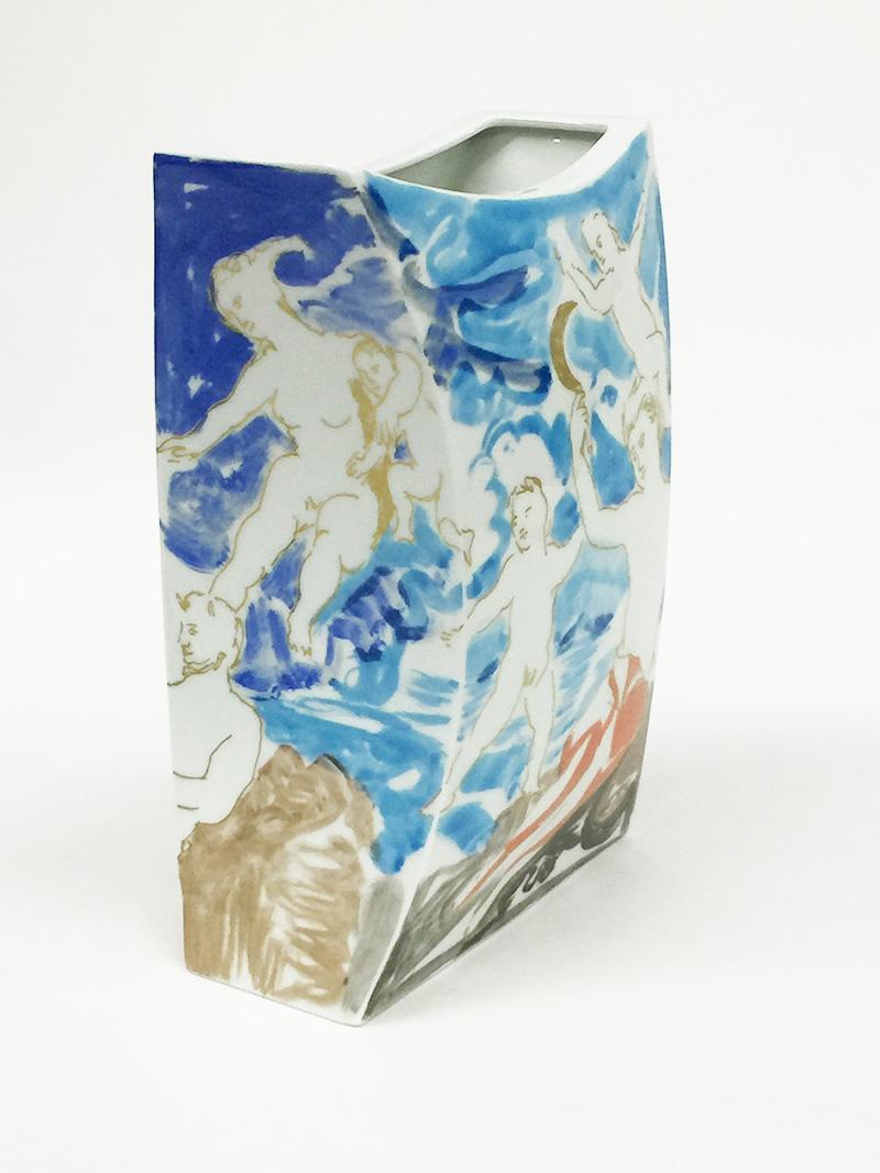 Vase Rosenthal « Renaissance » de Jan van der Vaart et Daniel Groen, 1989

Ce vase a été conçu par le céramiste néerlandais Jan van der Vaart pour Rosenthal.  et peinte par Daniel Groen
Livré avec le certificat et le texte suivant à l'intérieur :
Né