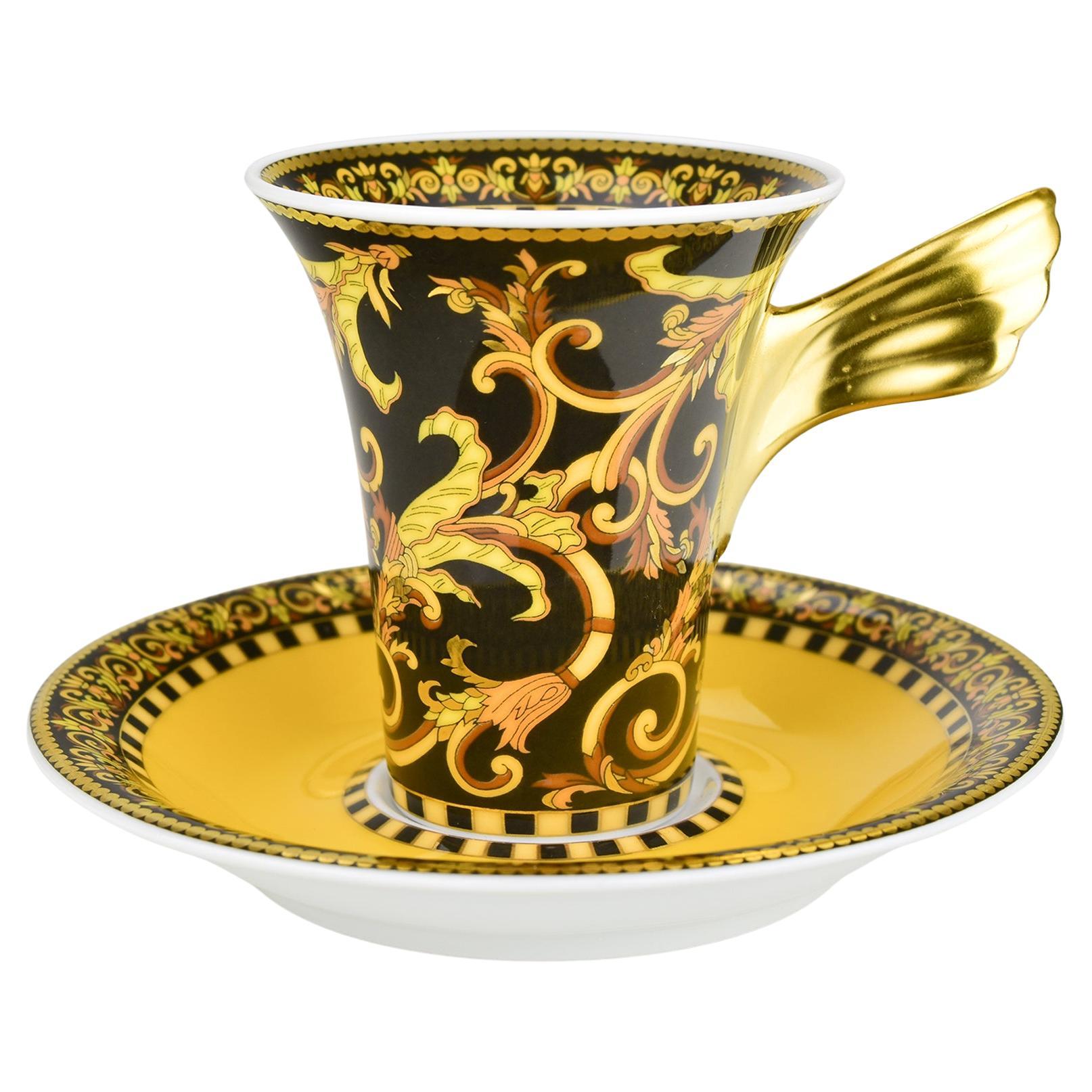Rosenthal Versace Barocco Espresso Mocha Cup
Saucer Gold Paul Wunderlich