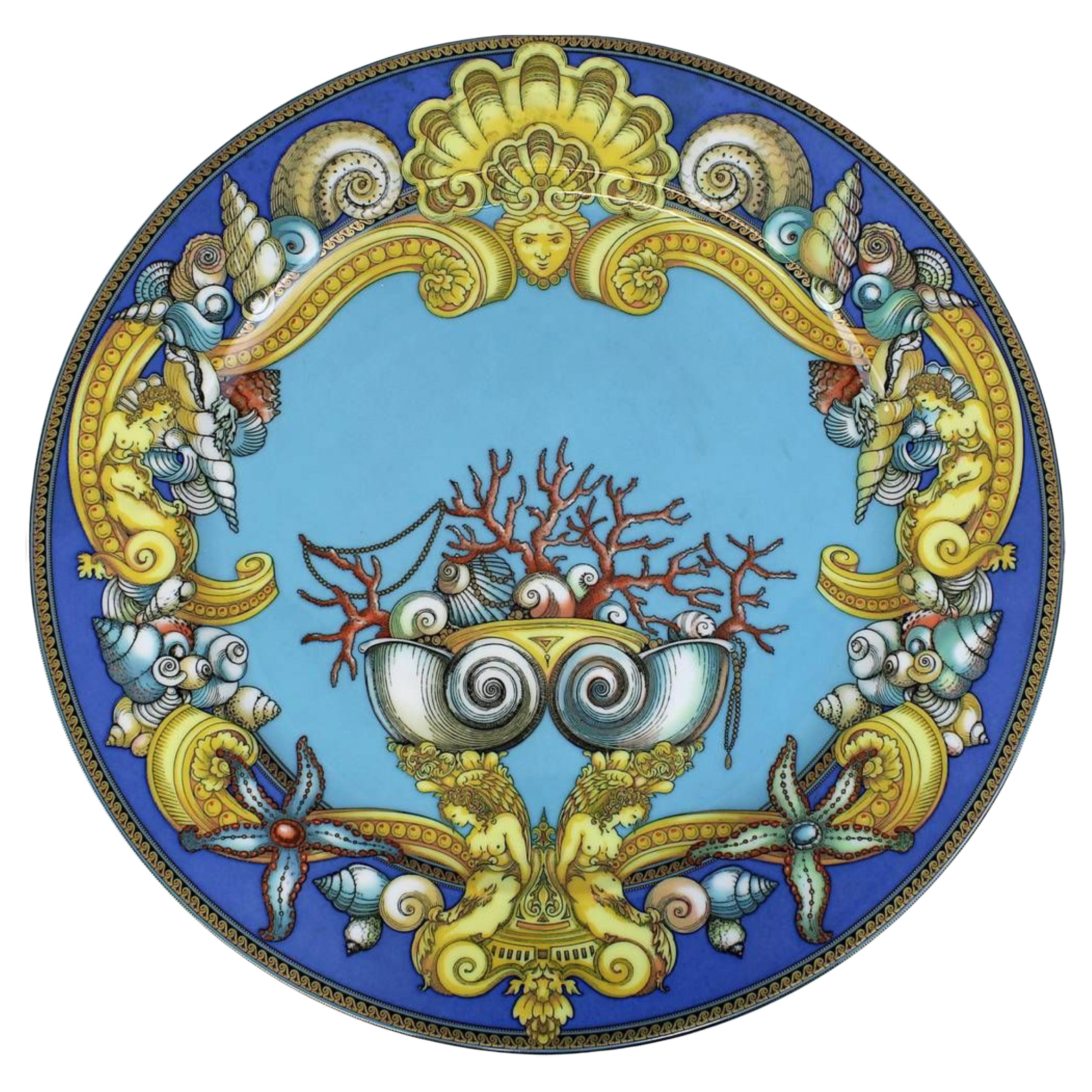 Assiette plate Rosenthal Versace,  Décoration « Les Tresors de la Me », Ikarus