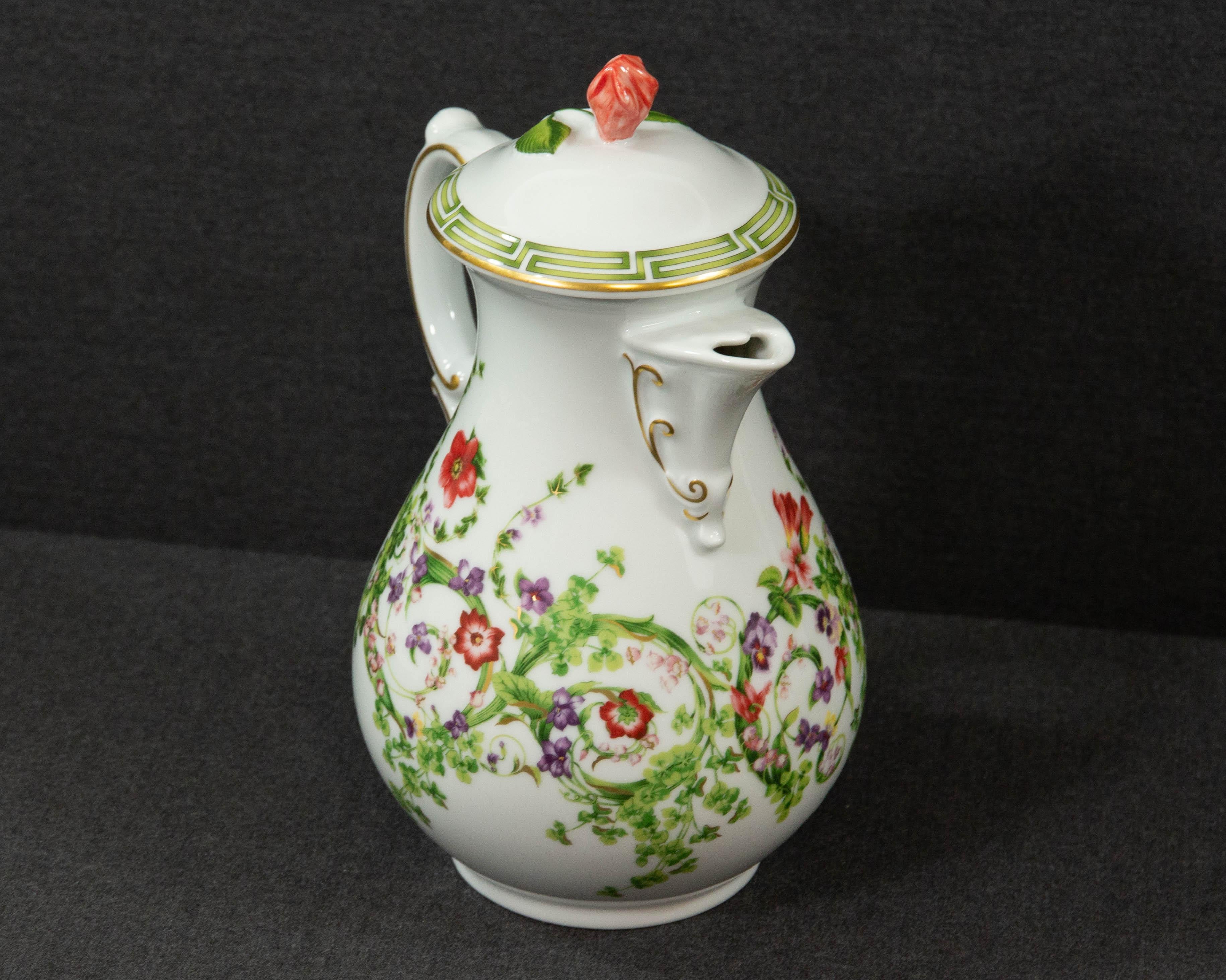 Rosenthal Versace, Flower Fantasy, Coffee Pot For Sale at 1stDibs